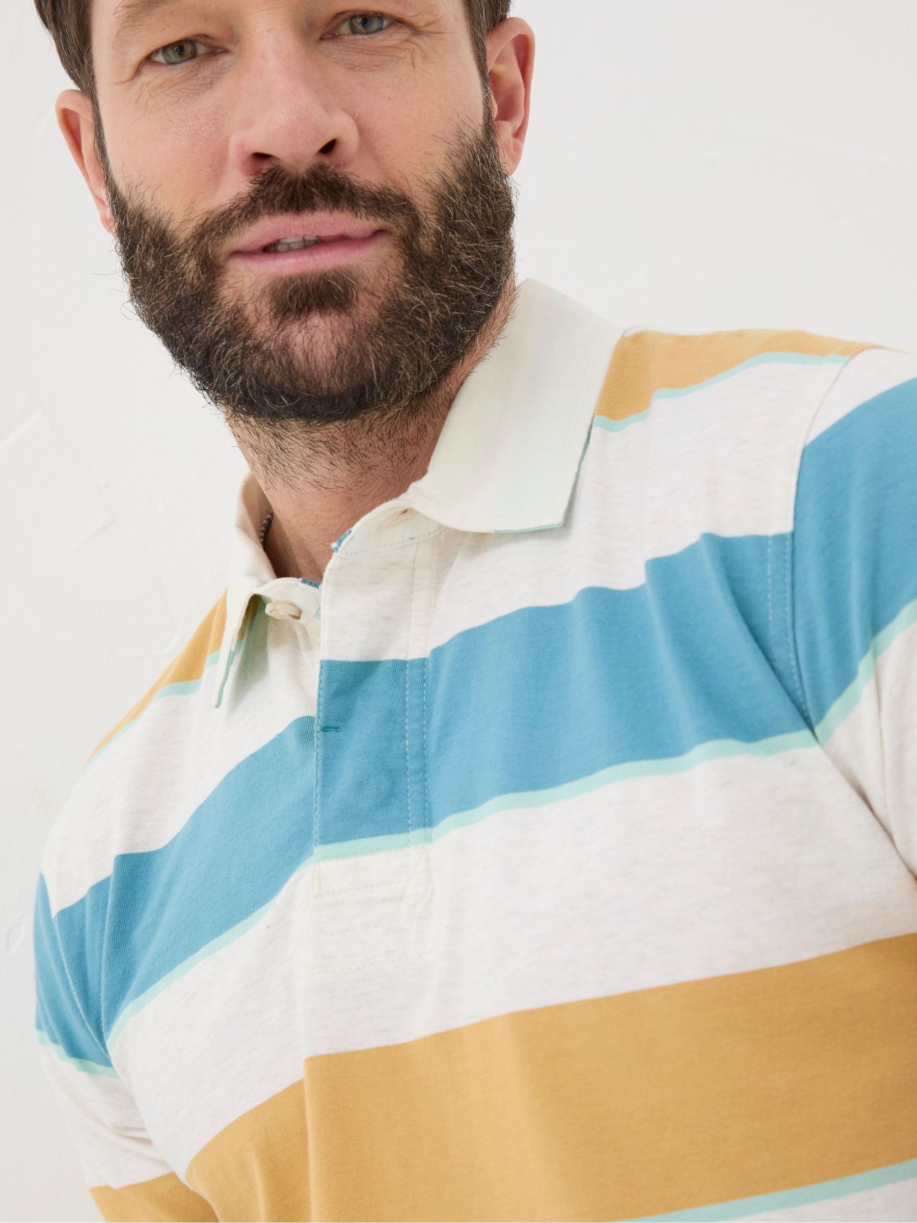 Hastings Yellow Stripe Polo Shirt - Image 3 of 6
