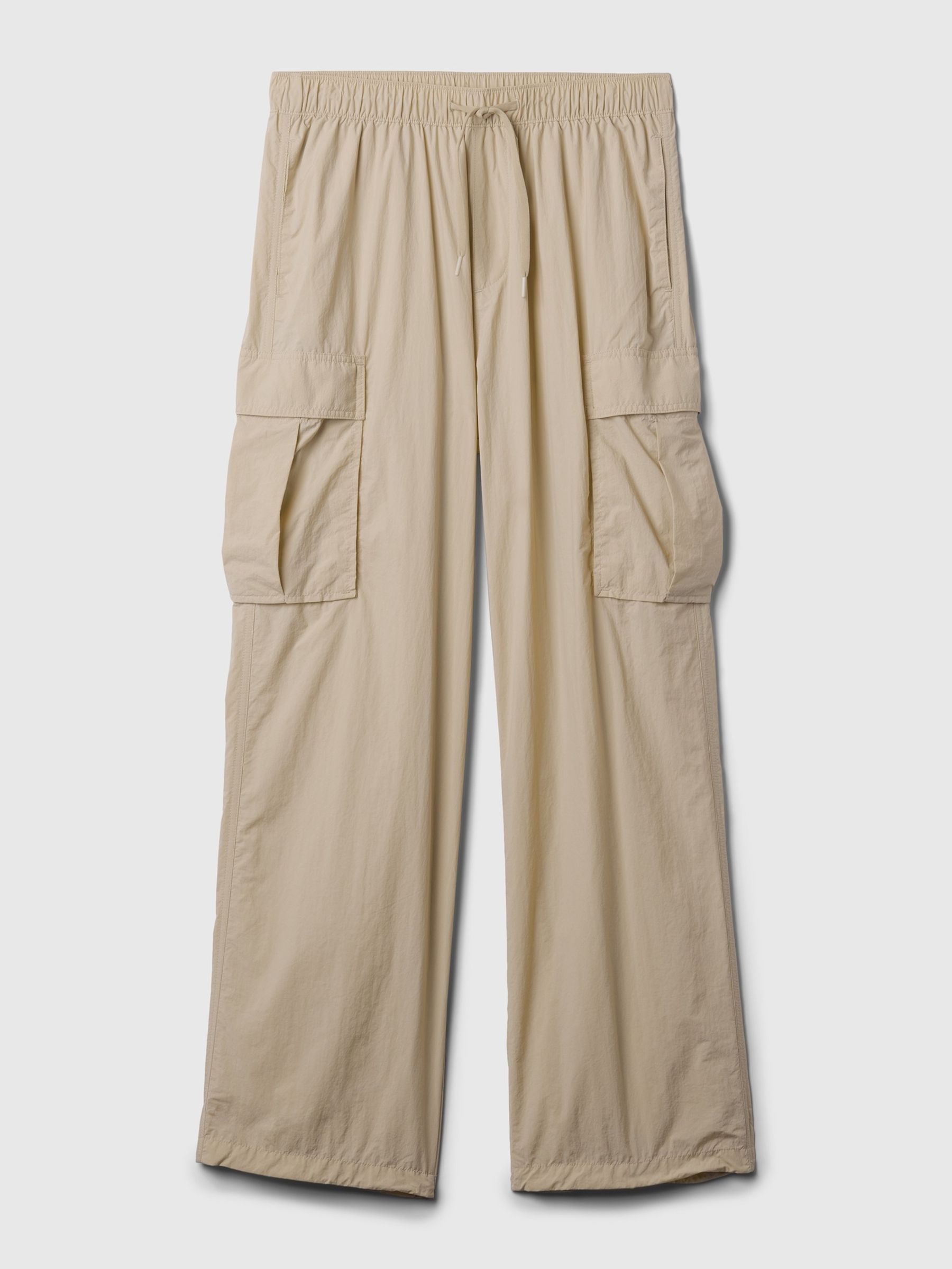 Beige Nylon Cargo Trousers - Image 4 of 4