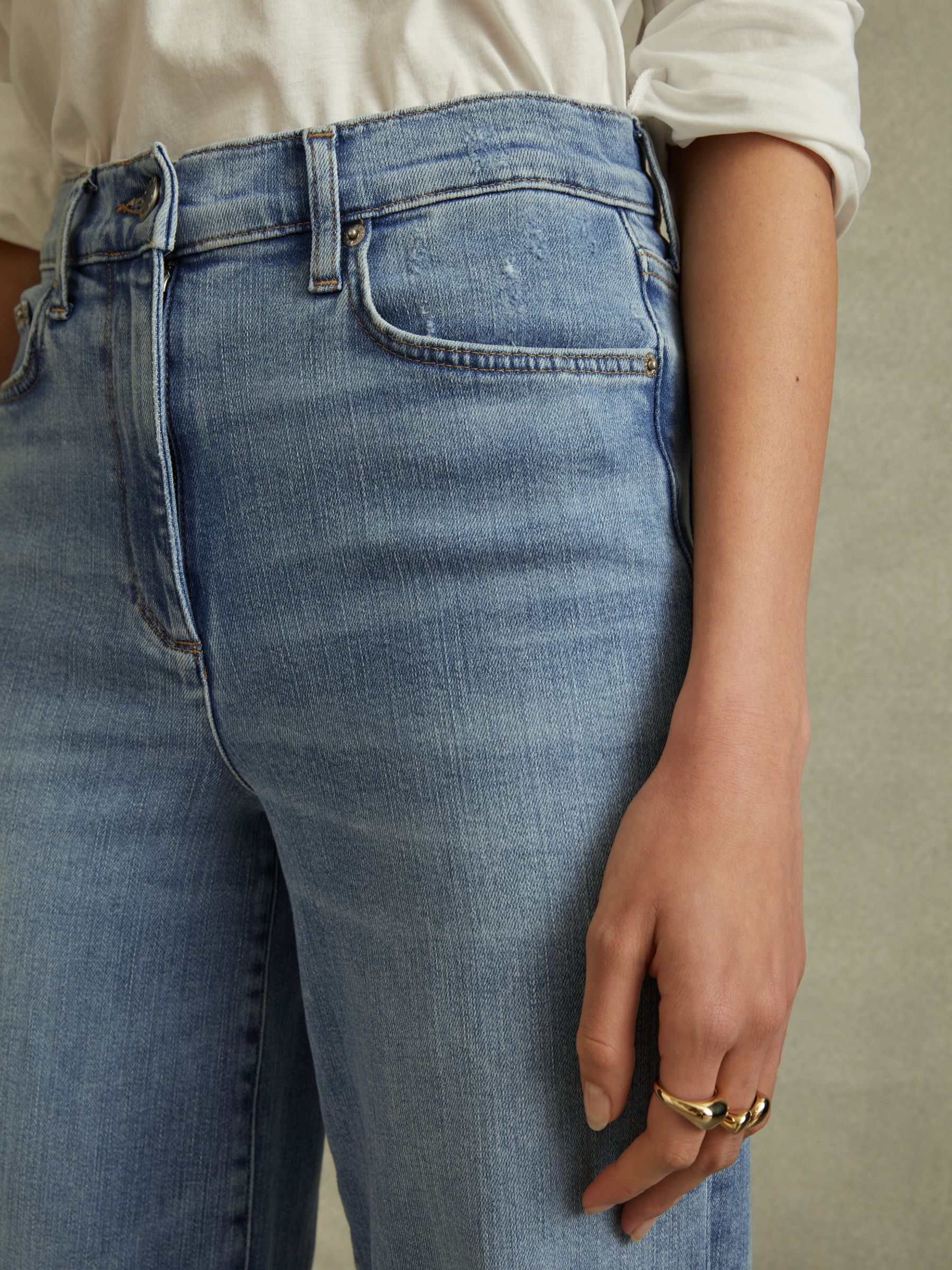 Petite Palazzo Jeans in Light Blue - Image 4 of 6