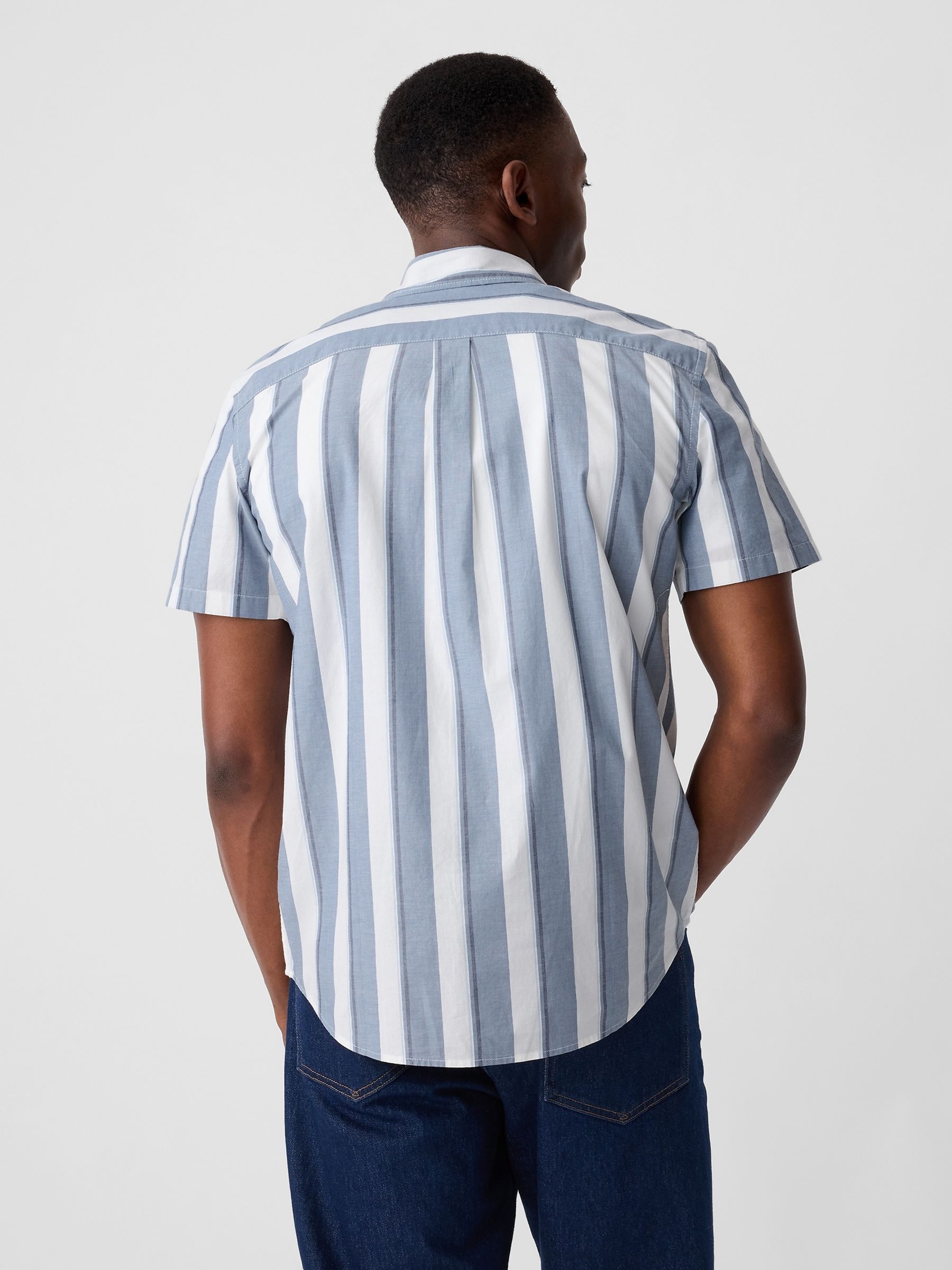 Blue Stretch Shirt in Standard Fit - Image 2 of 4