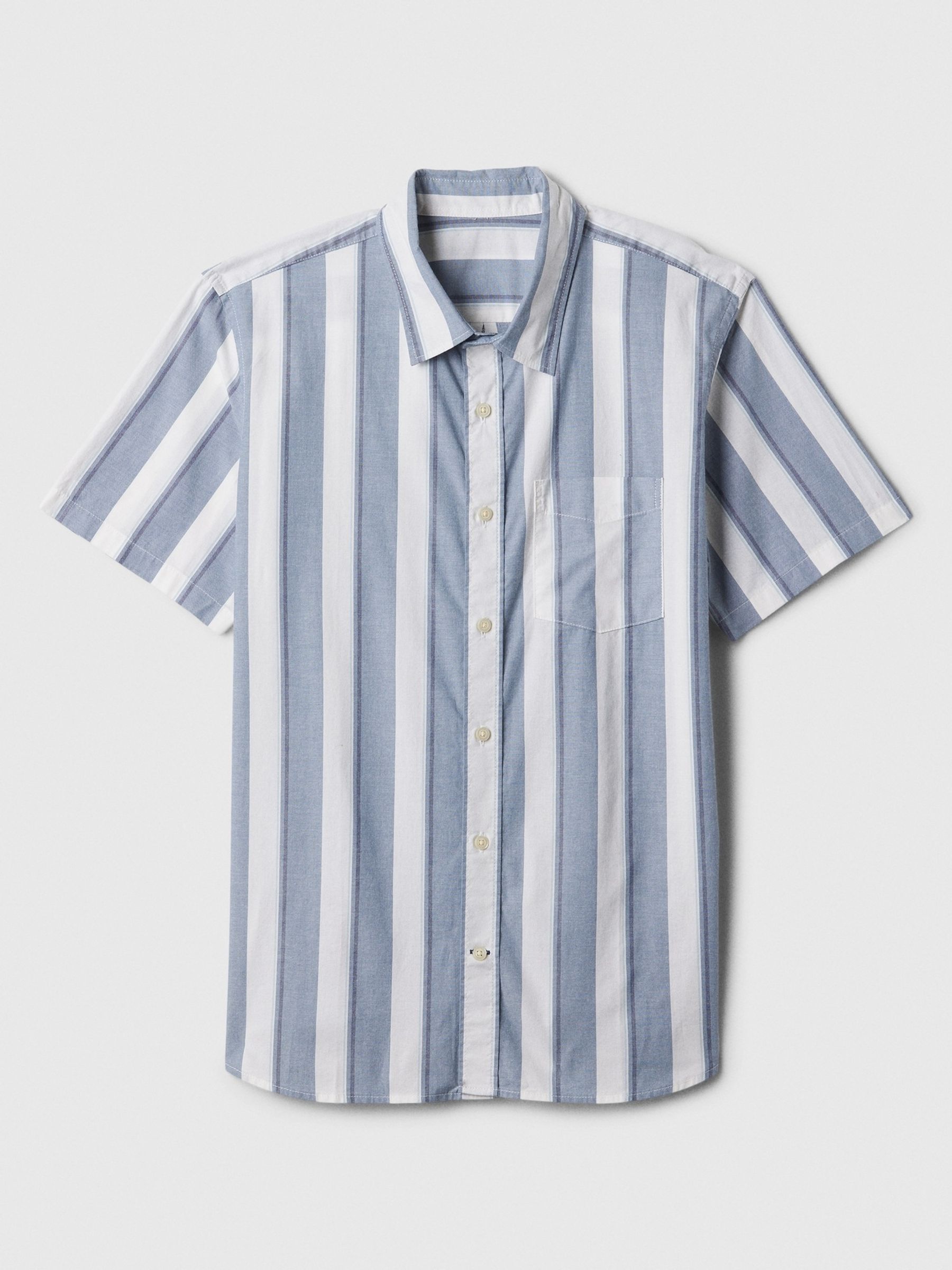 Blue Stretch Shirt in Standard Fit - Image 4 of 4