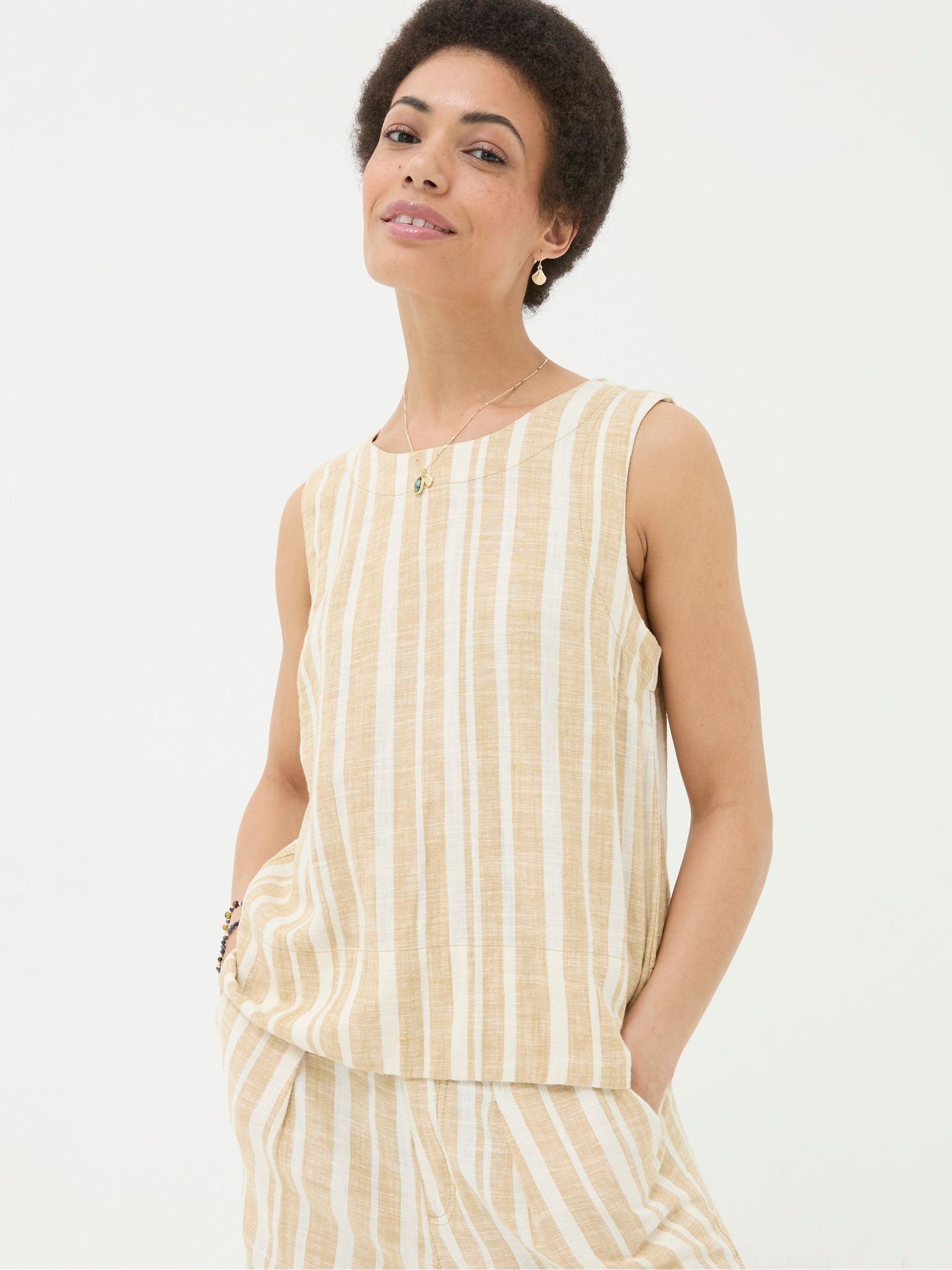 Aditi Natural Linen Blend Top - Image 5 of 8