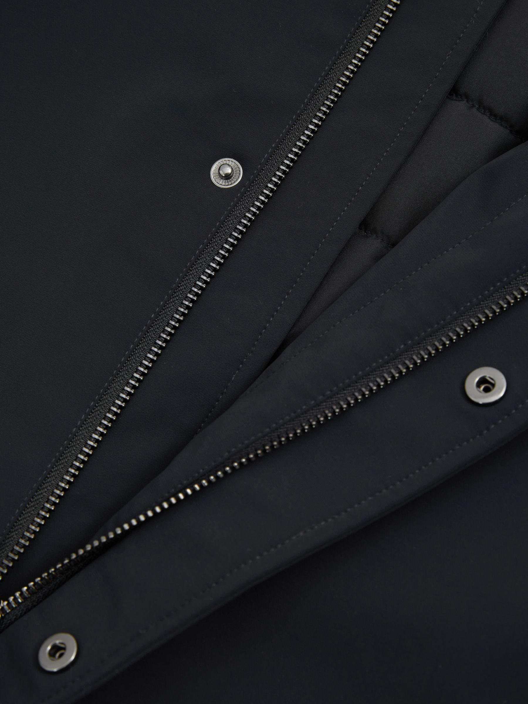 Elasticated Hem Harrington Jacket in Navy - Image 5 of 5
