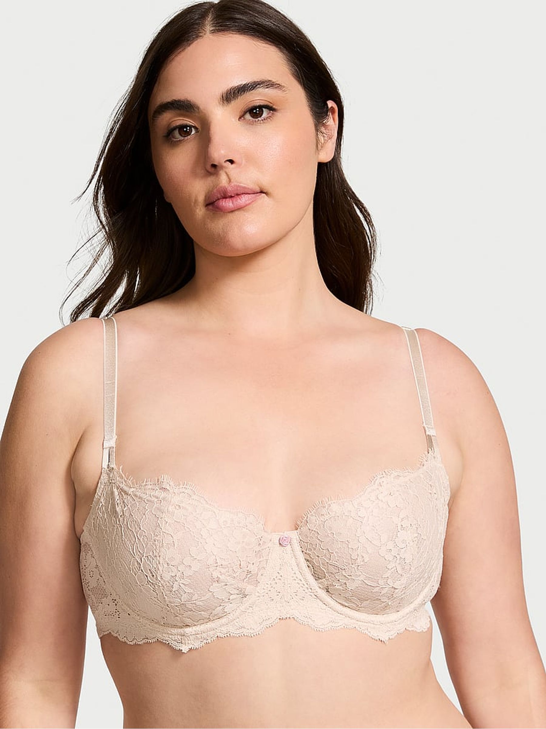 Marzipan Nude Unlined Balcony Lace Bra - Image 1 of 5
