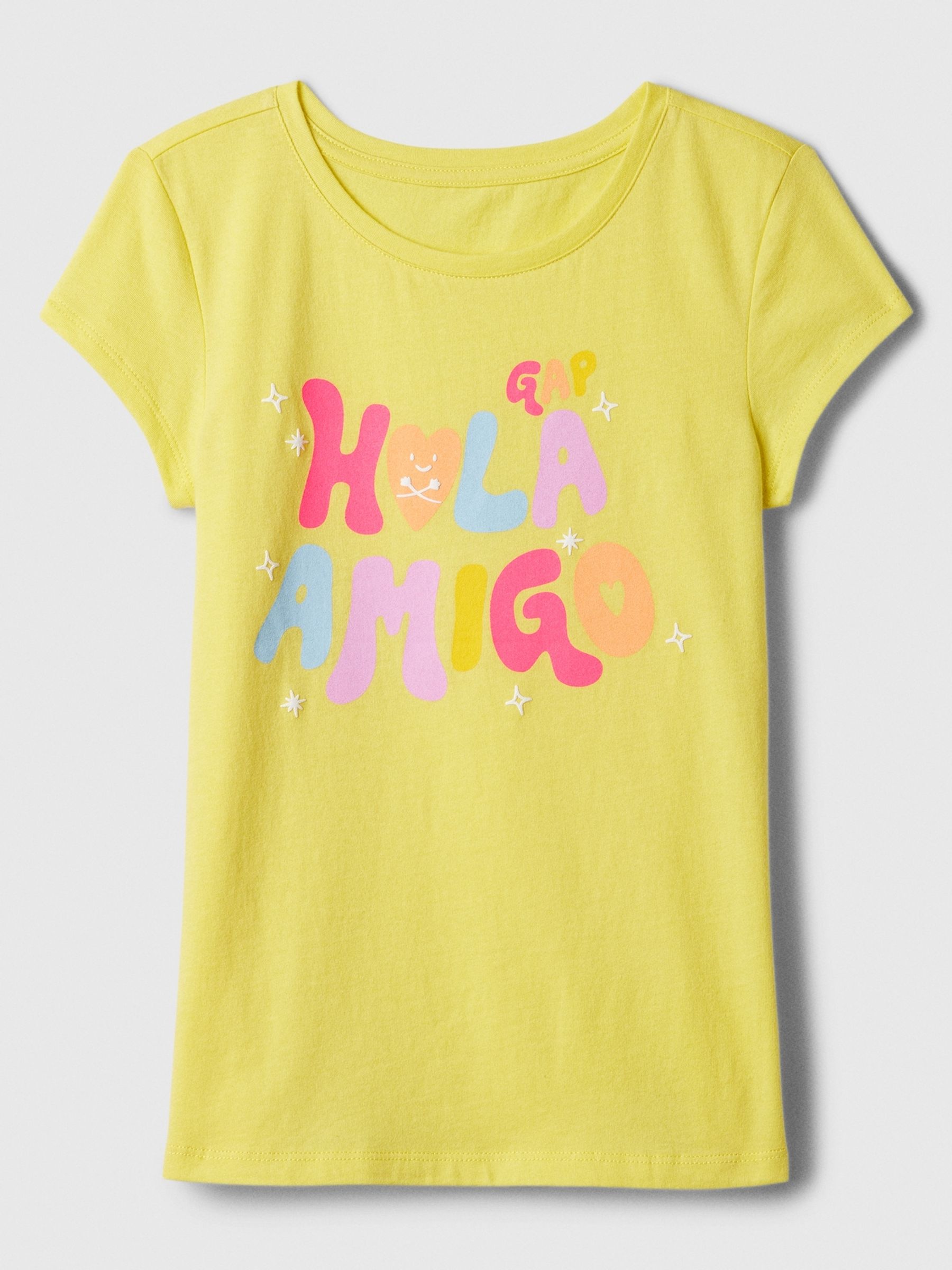 Yellow Crew Neck Short Sleeve T-Shirt (4-13yrs) - Image 1 of 2