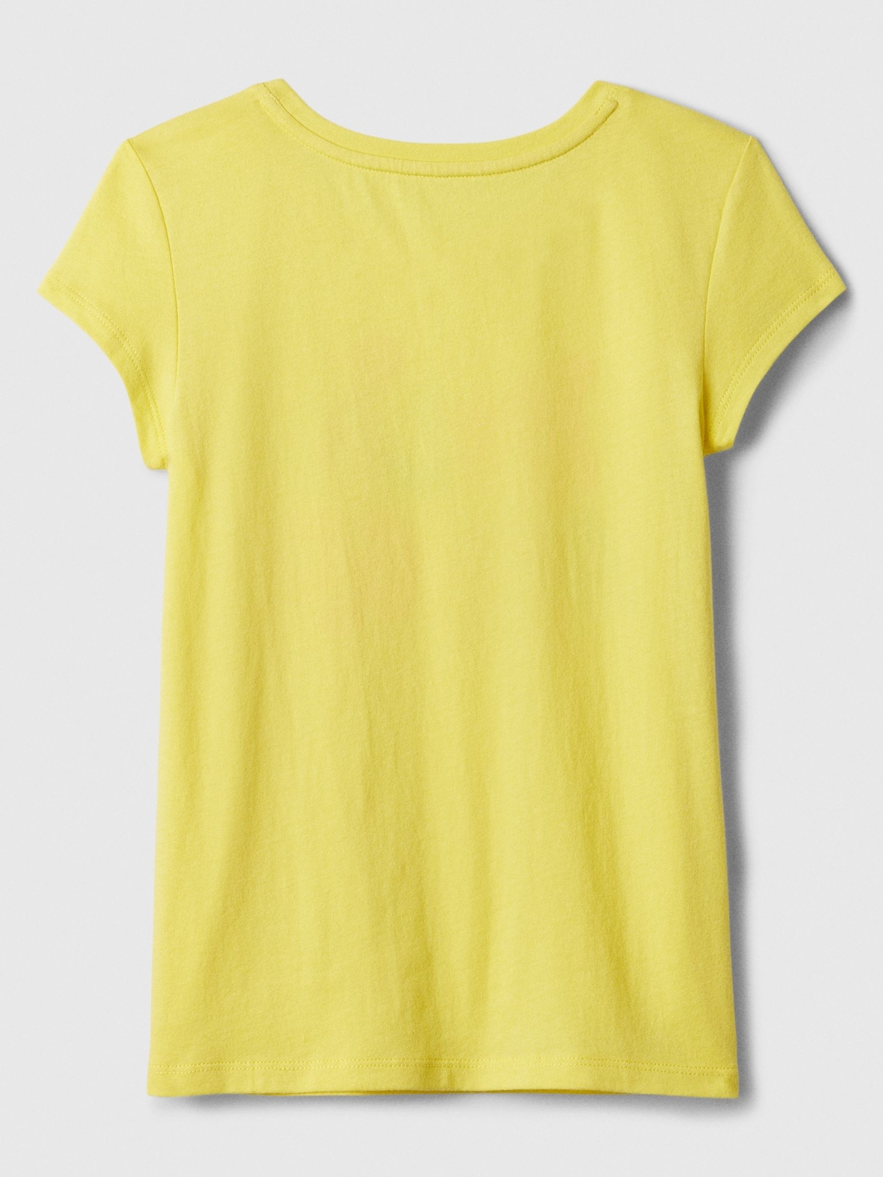 Yellow Crew Neck Short Sleeve T-Shirt (4-13yrs) - Image 2 of 2