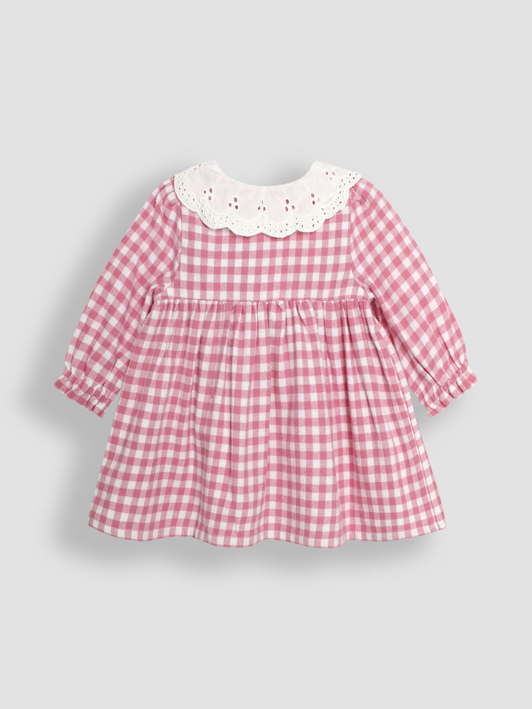 Pink Mouse Embroidered Gingham Baby Dress & Tights Set - Image 2 of 5