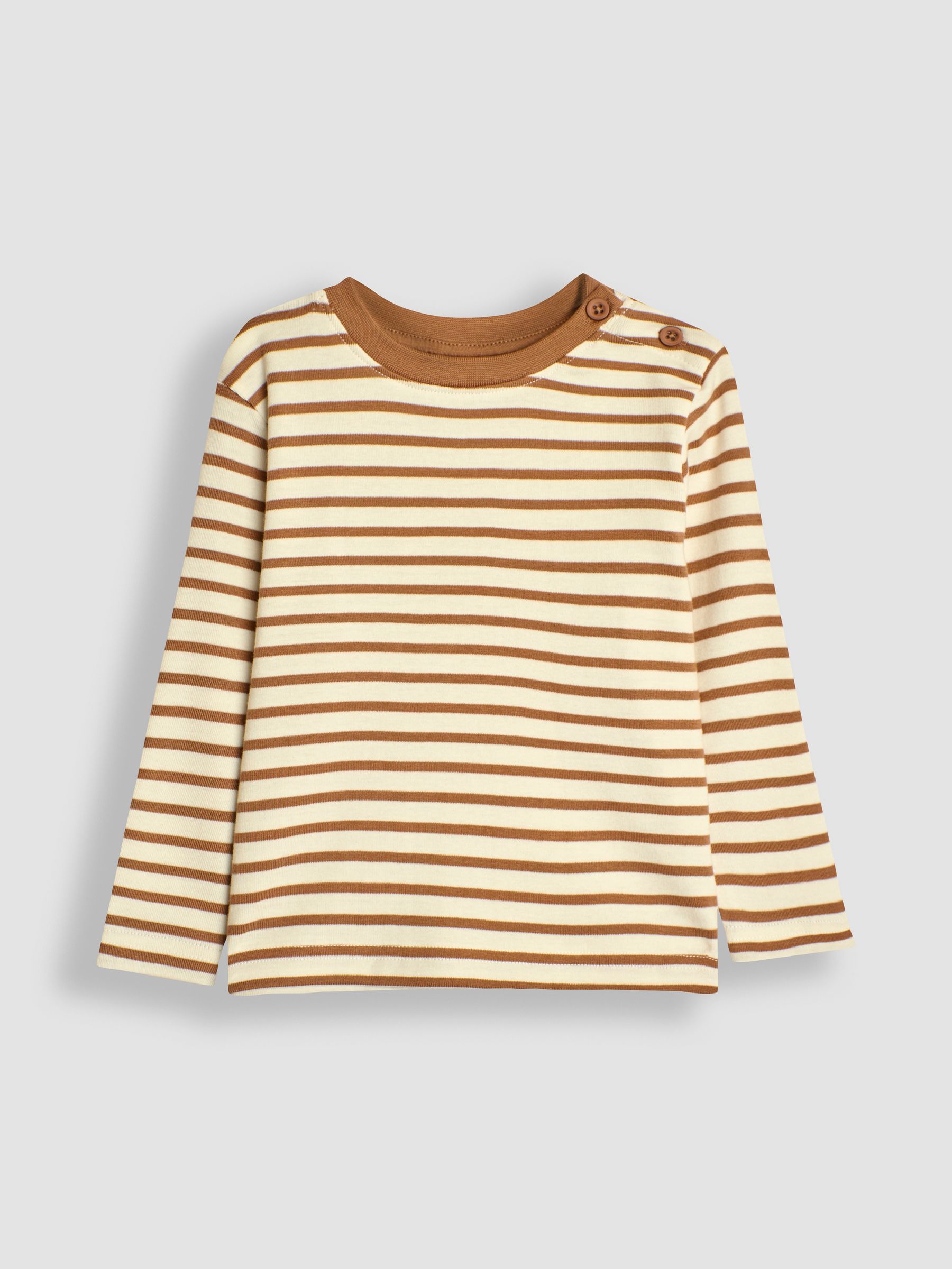 Mocha Brown Breton Long Sleeved Top - Image 1 of 4