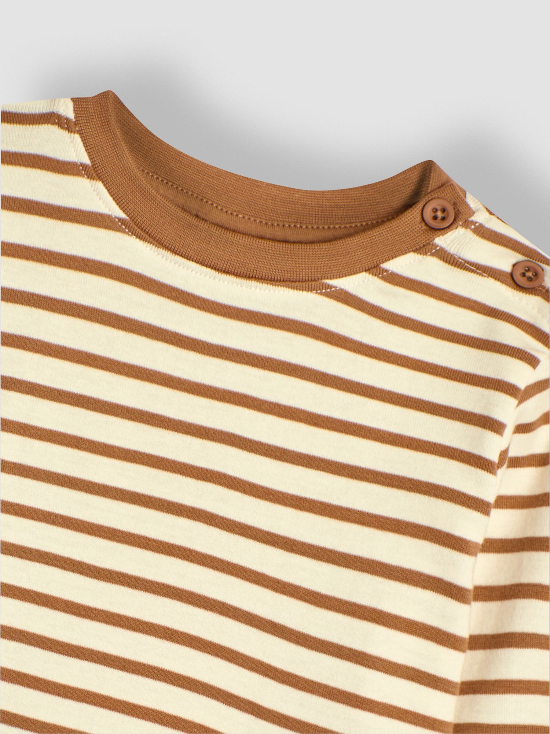 Mocha Brown Breton Long Sleeved Top - Image 3 of 4