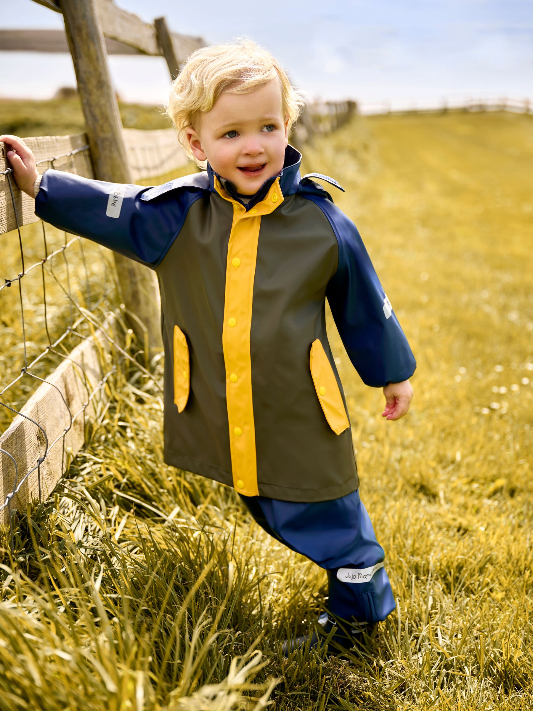 Navy Blue 2 Piece Waterproof Trouser And Jacket Set - Image 1 of 8