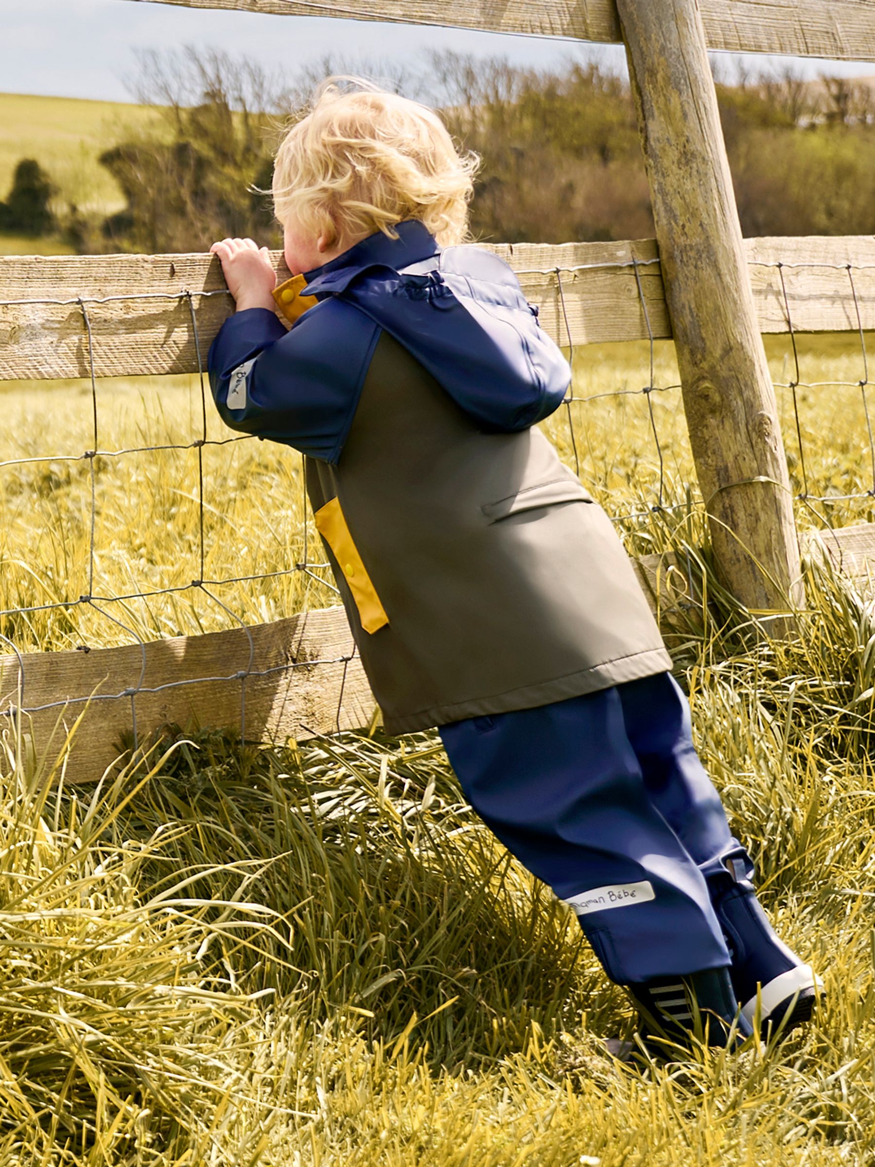 Navy Blue 2 Piece Waterproof Trouser And Jacket Set - Image 2 of 8