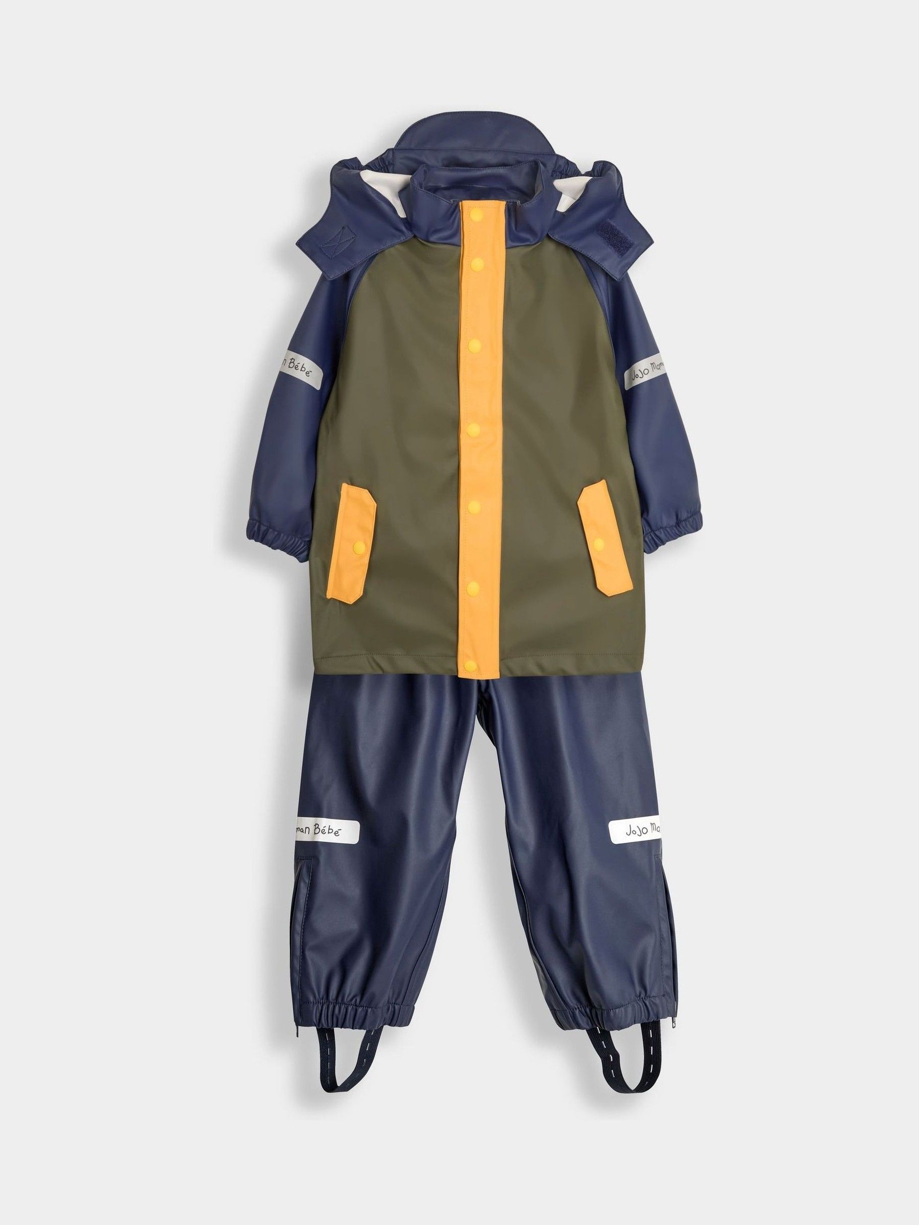Navy Blue 2 Piece Waterproof Trouser And Jacket Set - Image 4 of 8