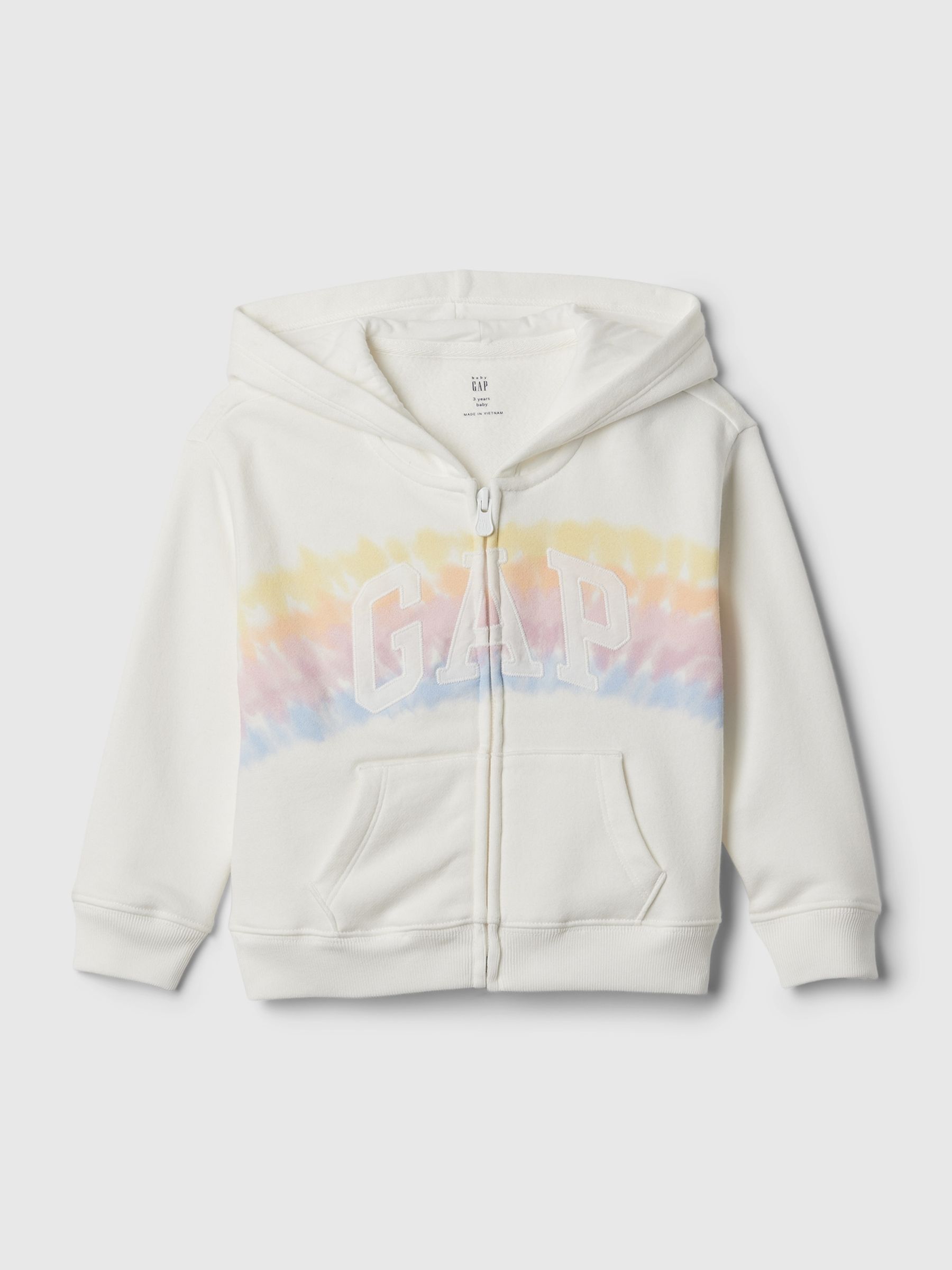 White Rainbow Logo  Zip Up Hoodie (12mths-5yrs) - Image 1 of 1