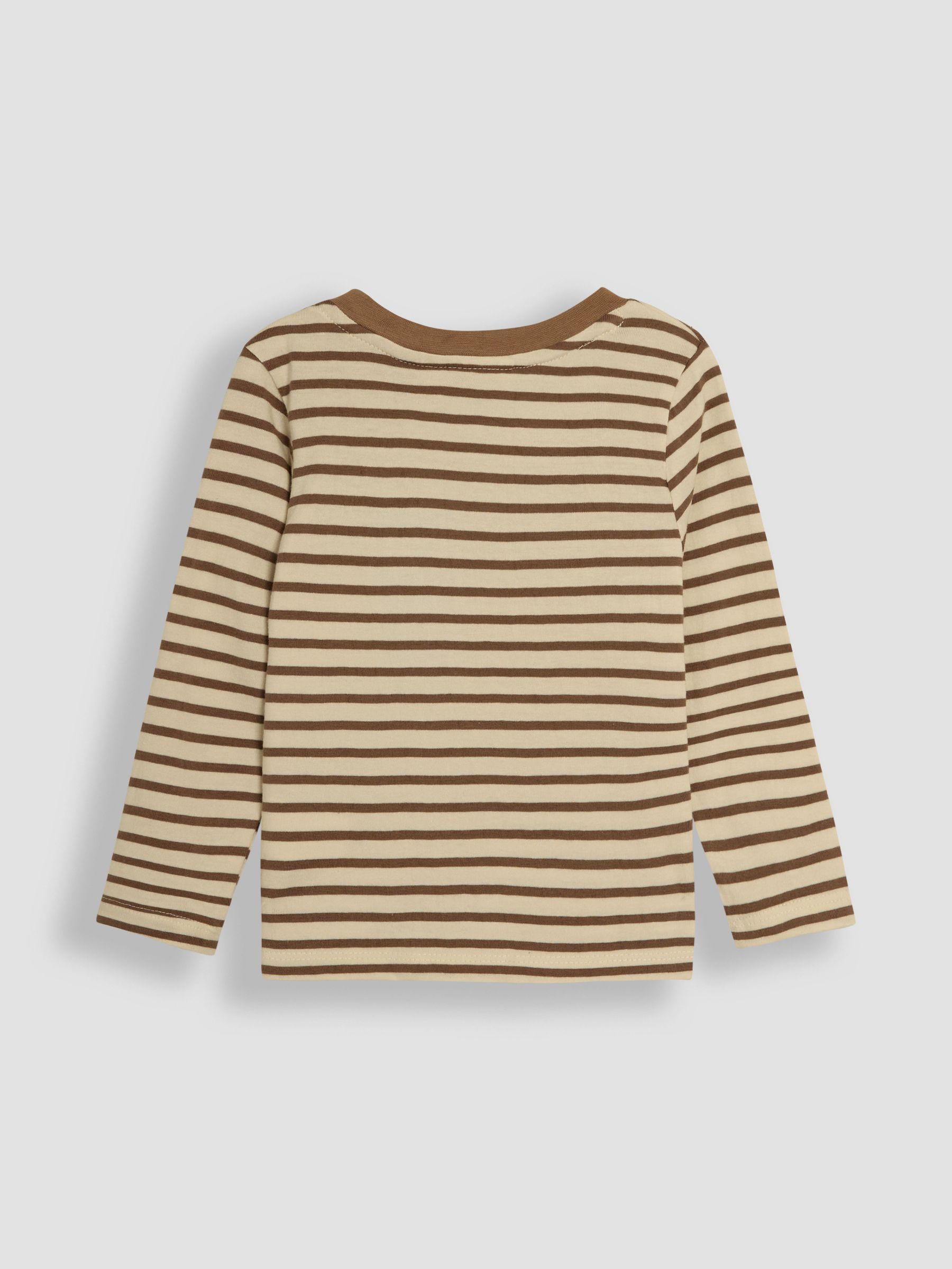 Brown 2-Piece Classic Cord Dungarees & Stripe Top Set - Image 3 of 6