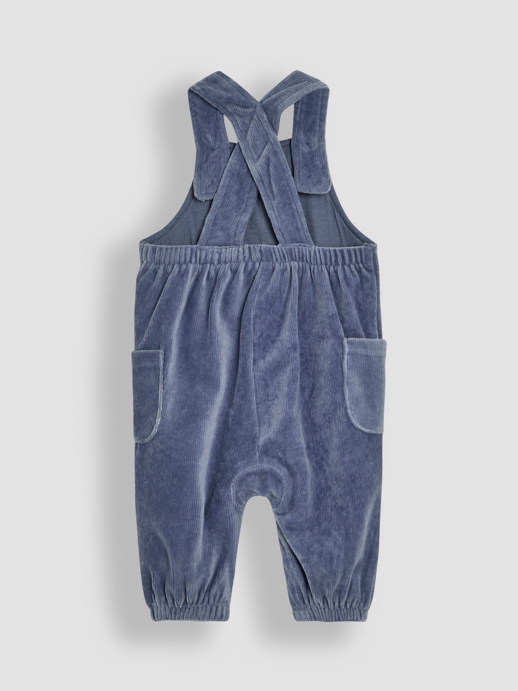 Denim Giraffe Applique Velour Dungarees And Top Set - Image 4 of 5