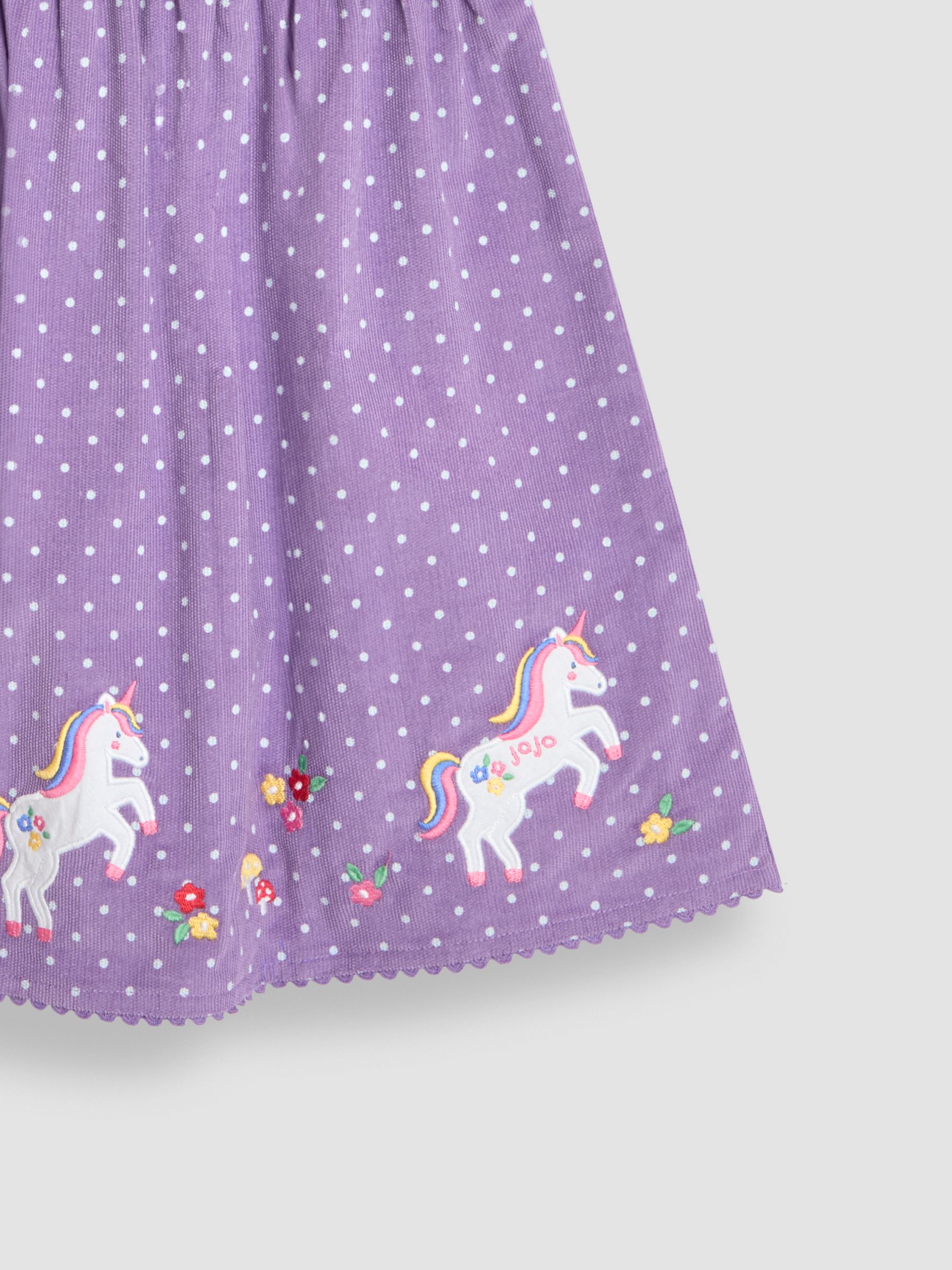 Lilac Purple Unicorn Applique Cord Dress - Image 4 of 4