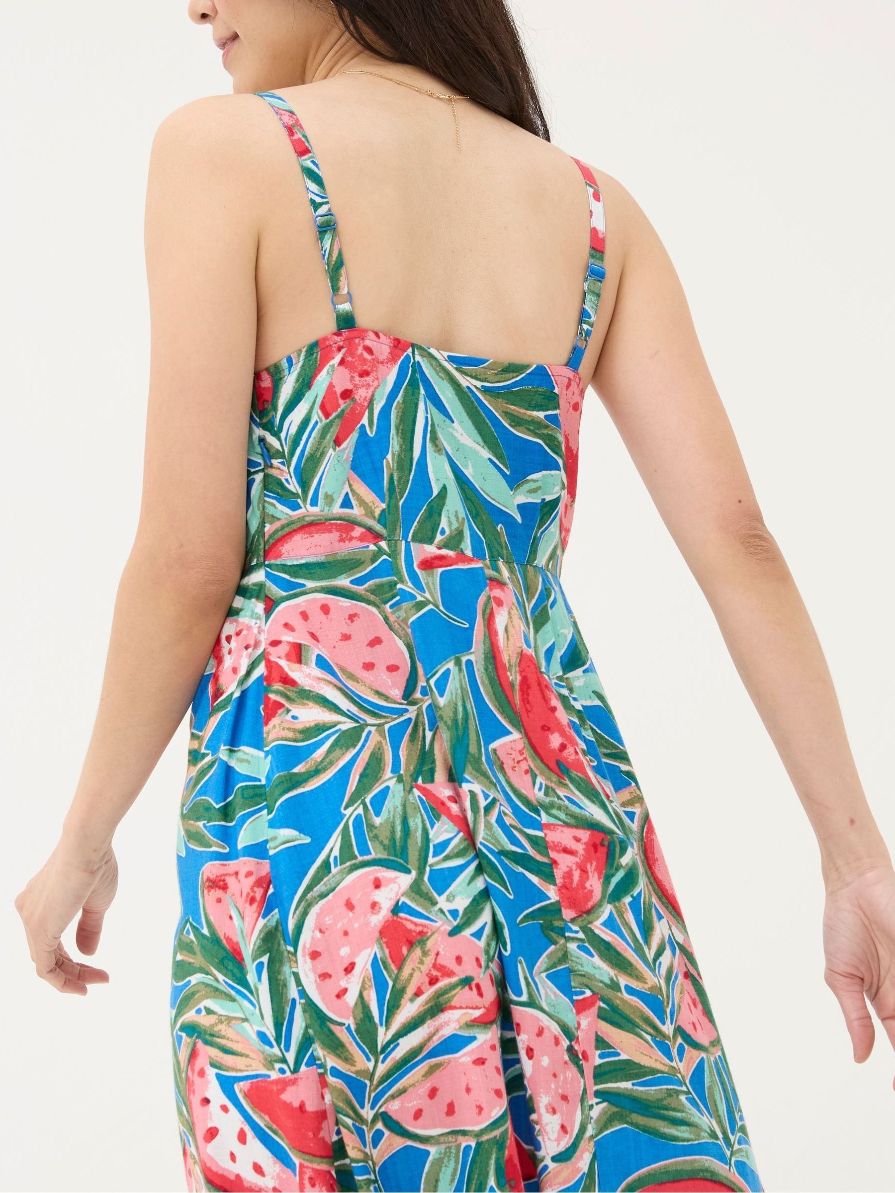Phoebe Blue Watermelons Midi Dress - Image 3 of 5