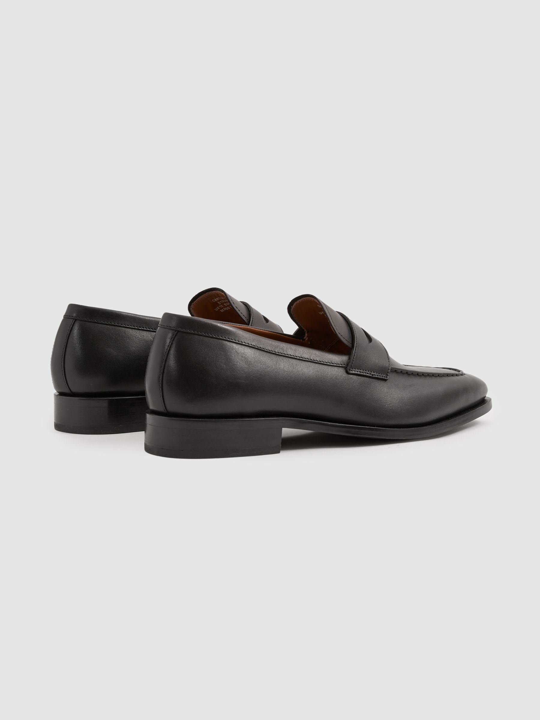Leather Saddle Loafers in Black - Image 4 of 5
