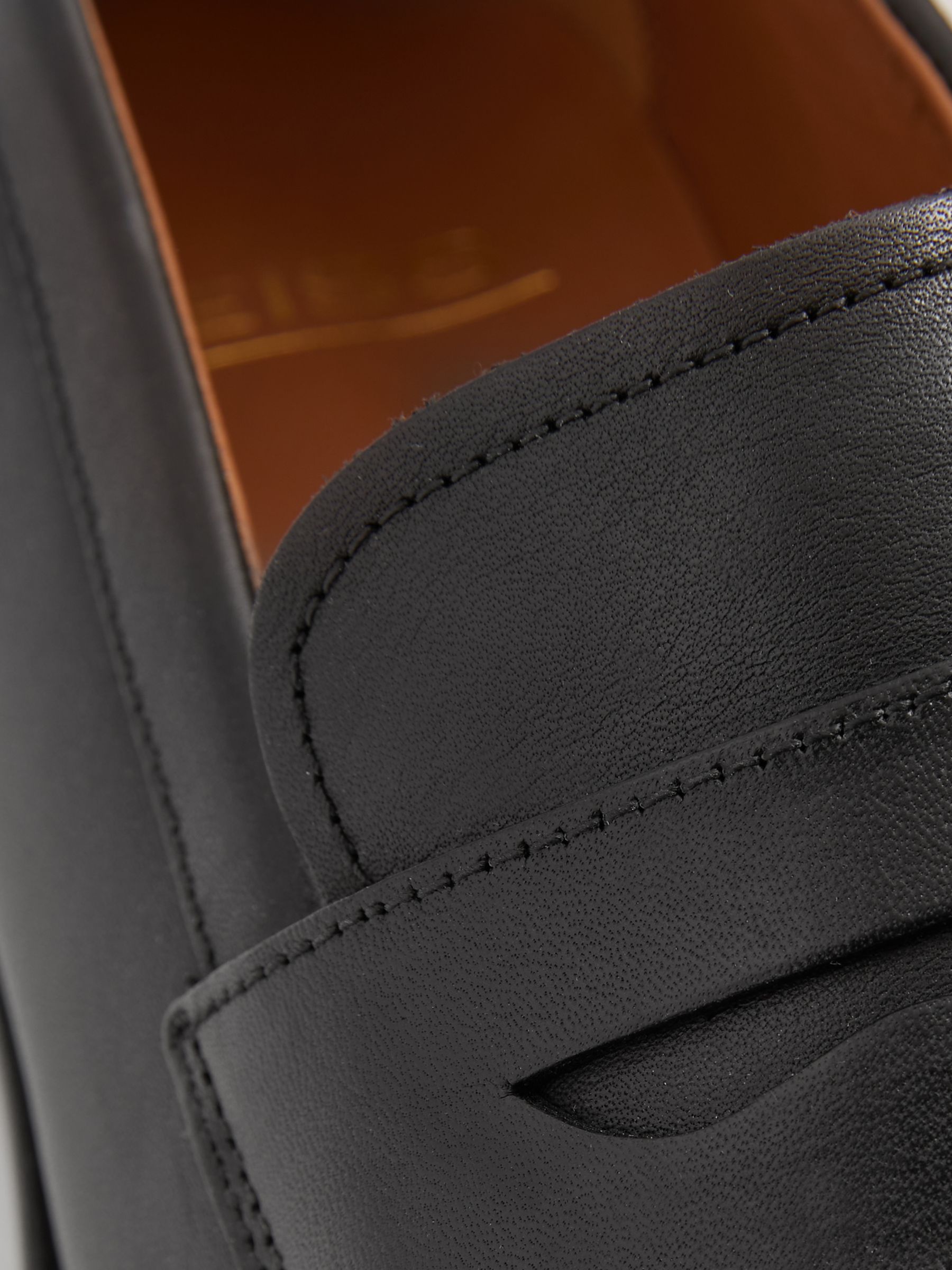 Leather Saddle Loafers in Black - Image 5 of 5