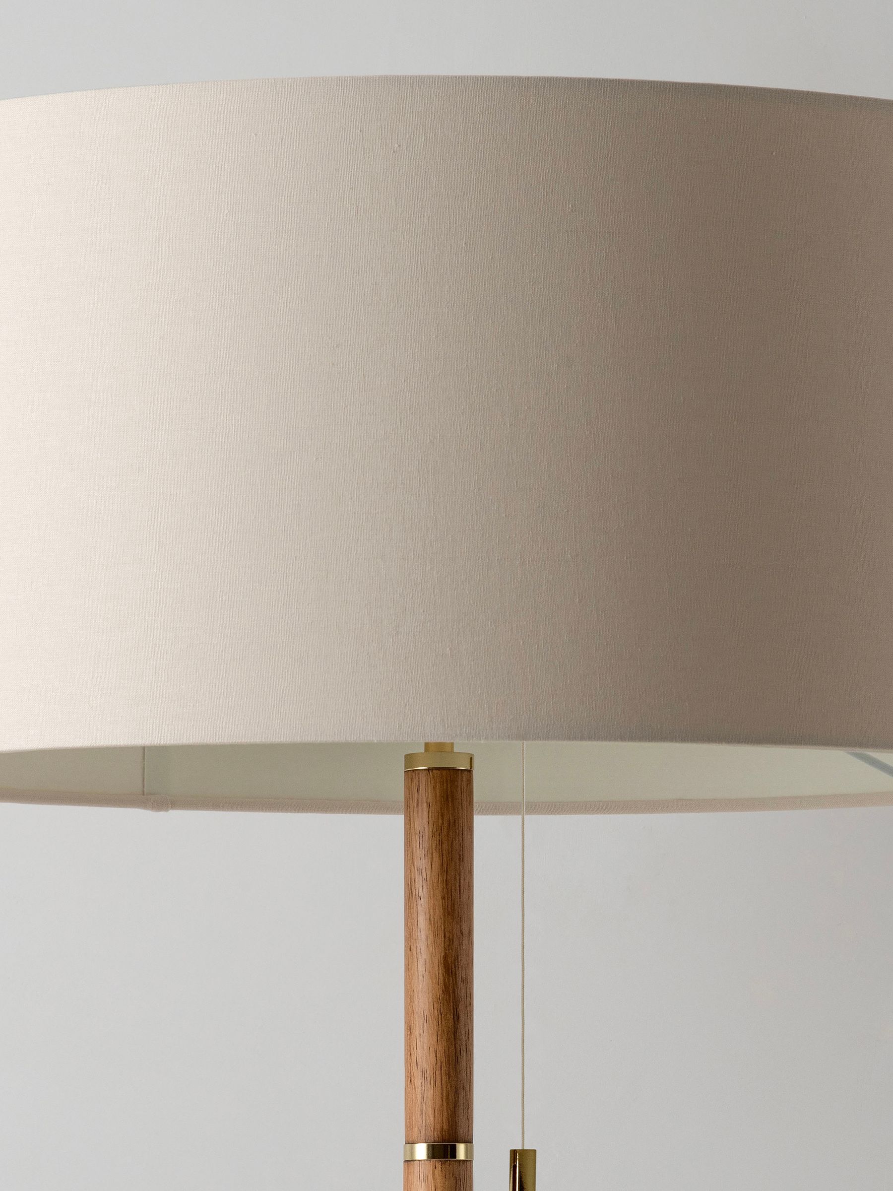 Houseof. Wooden And Brass Disk Floor Lamp - Image 4 of 6