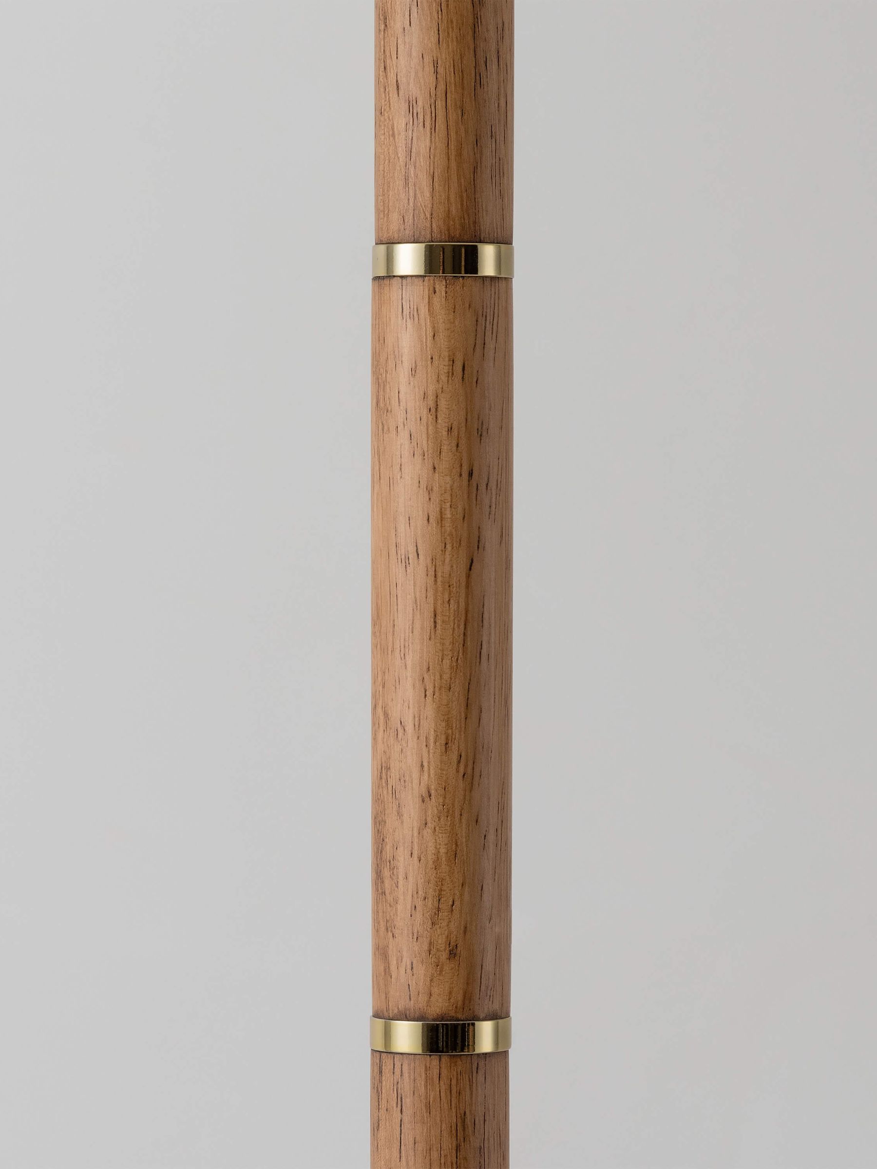 Houseof. Wooden And Brass Disk Floor Lamp - Image 5 of 6