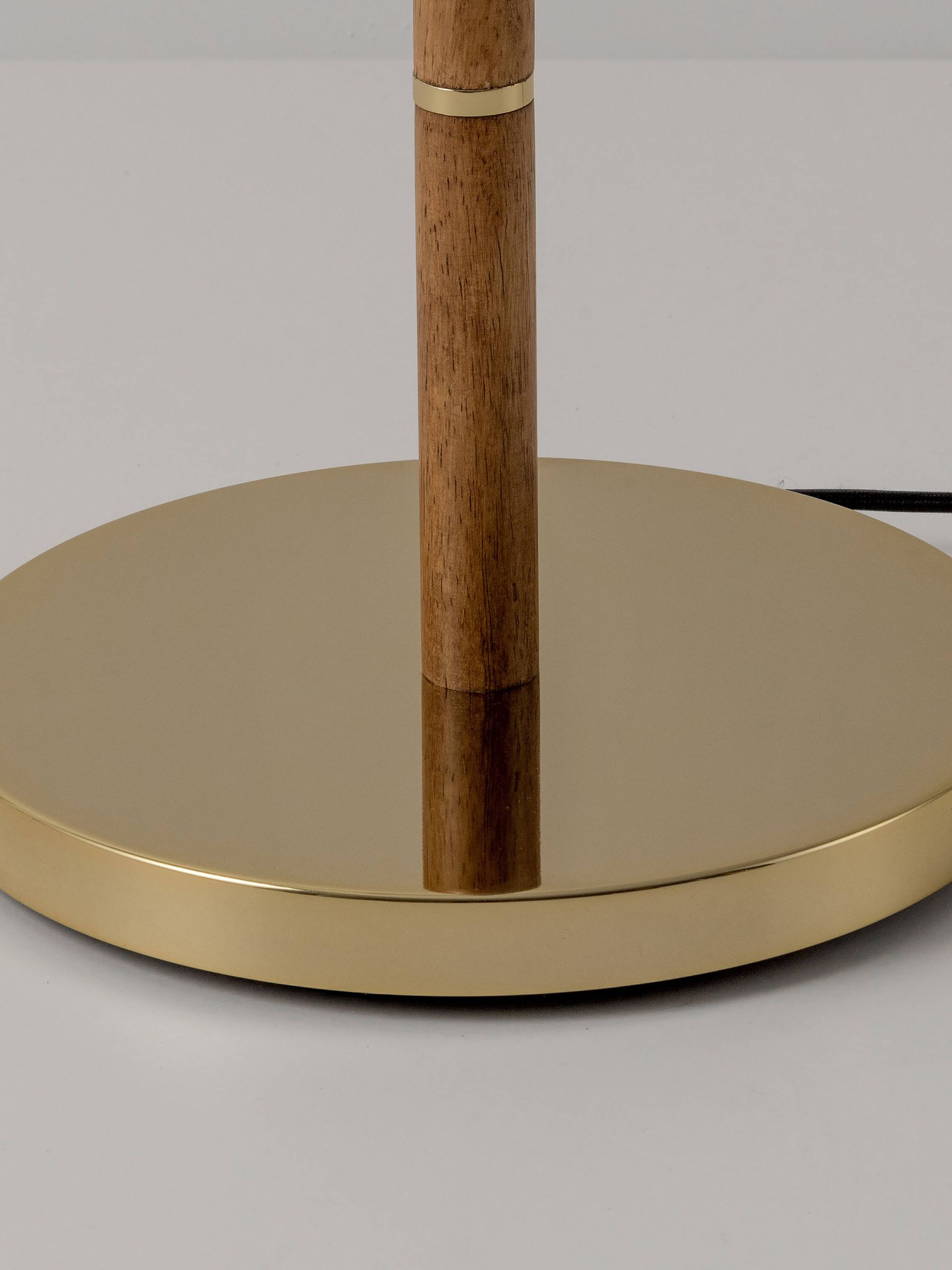 Houseof. Wooden And Brass Disk Floor Lamp - Image 6 of 6