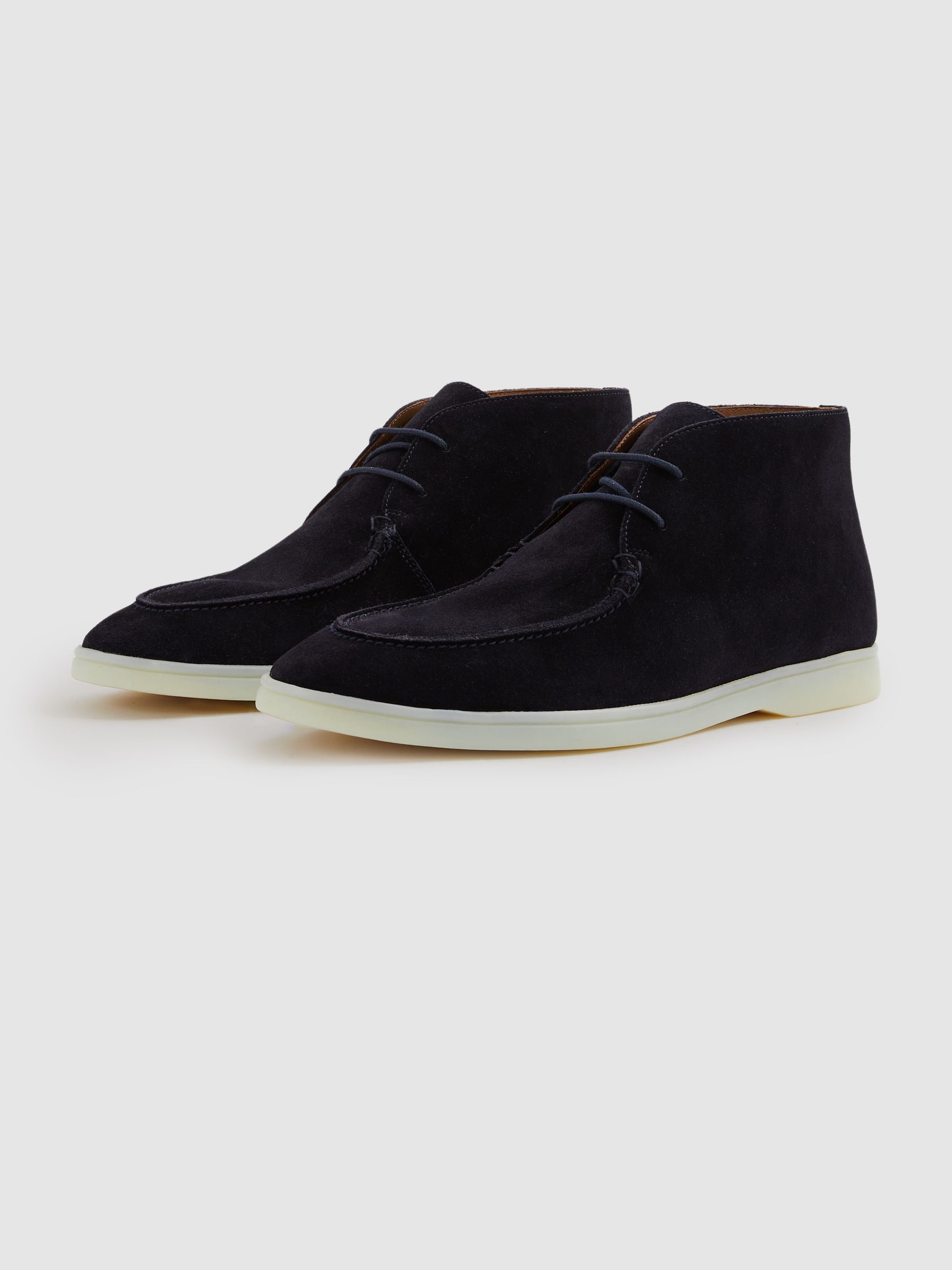 Suede Chukka Boots in Navy - Image 3 of 5