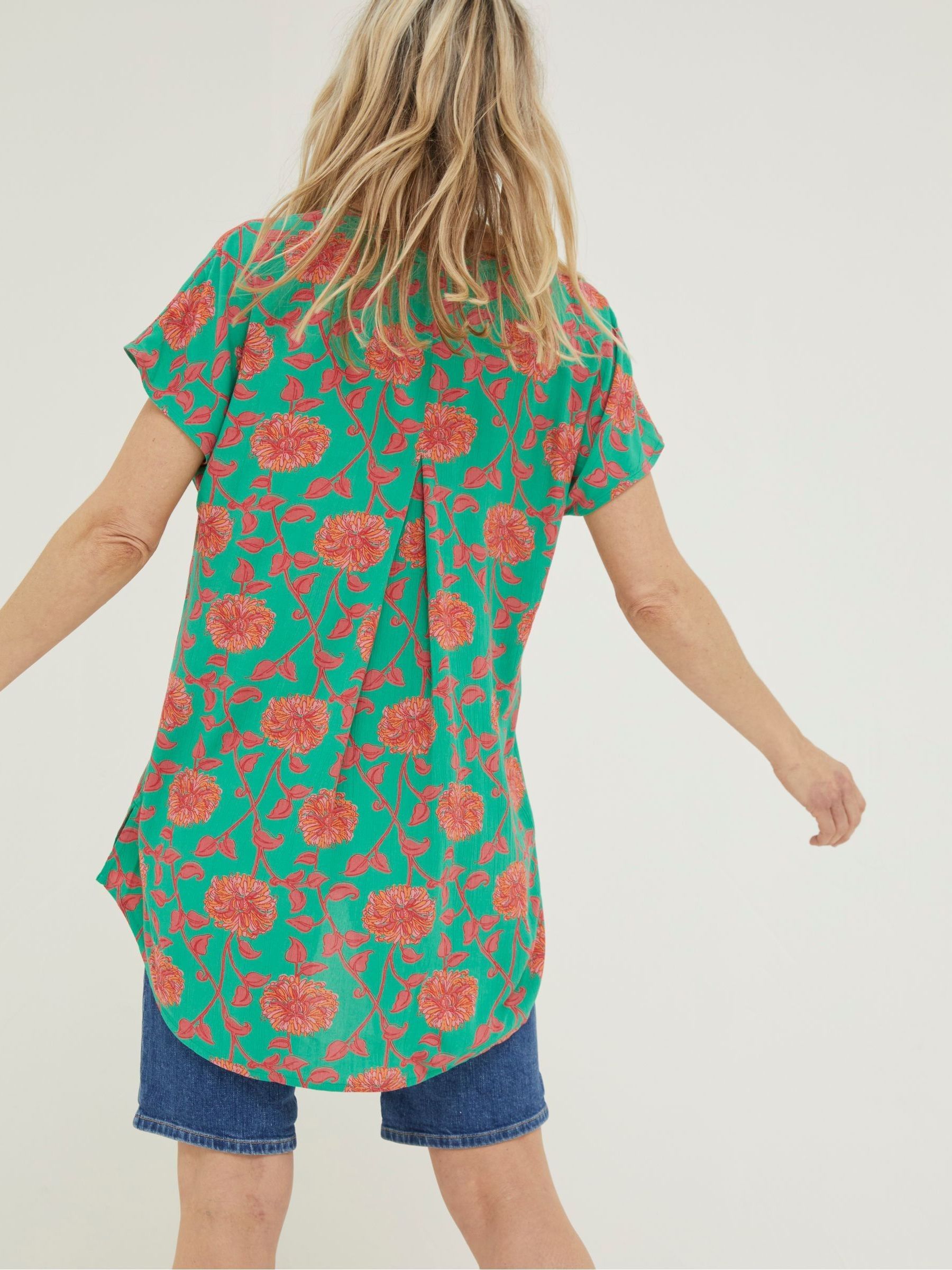 Green Piper Bali Blooms Blouse - Image 2 of 5
