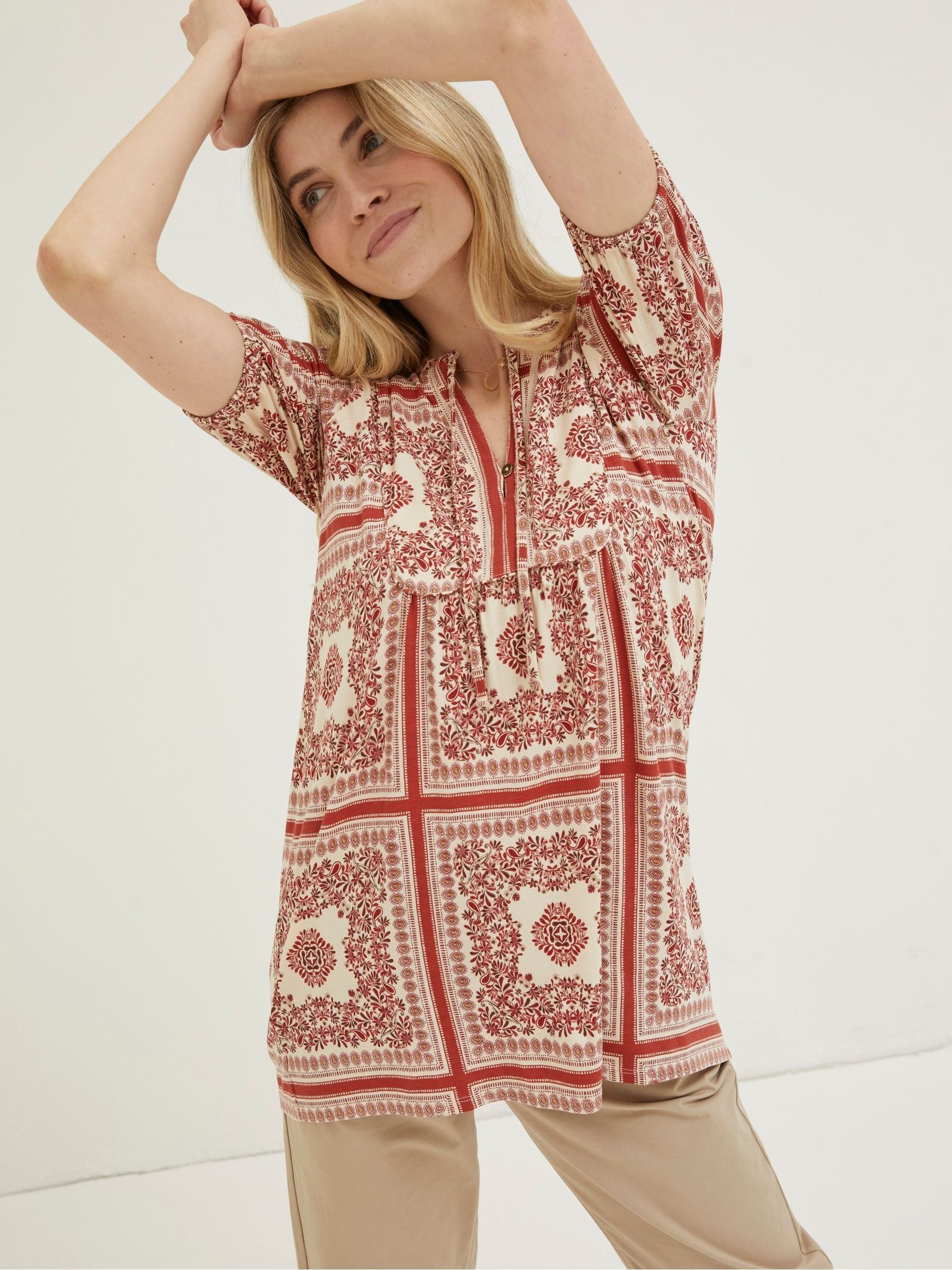 Natural Lou Bandana Tunic Top - Image 2 of 6