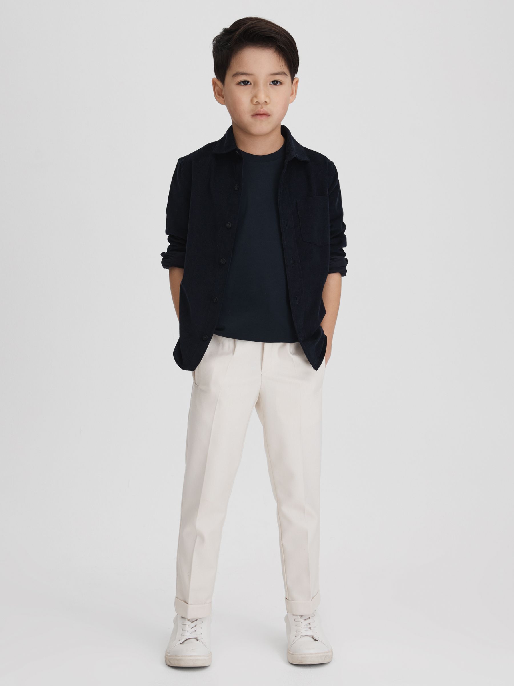 9-13 yrs Crew Neck T-Shirt in Navy - Image 6 of 7