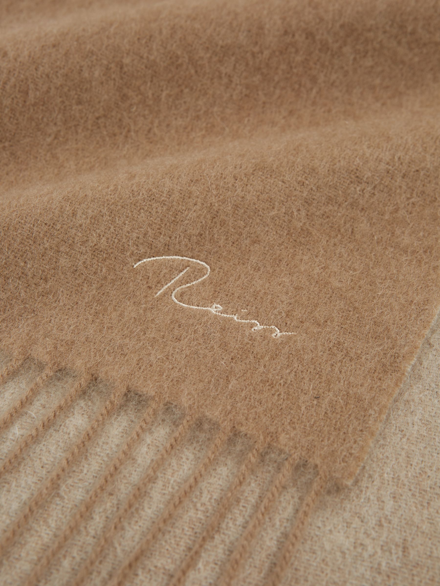 Wool and Cashmere Scarf in Camel - image 2