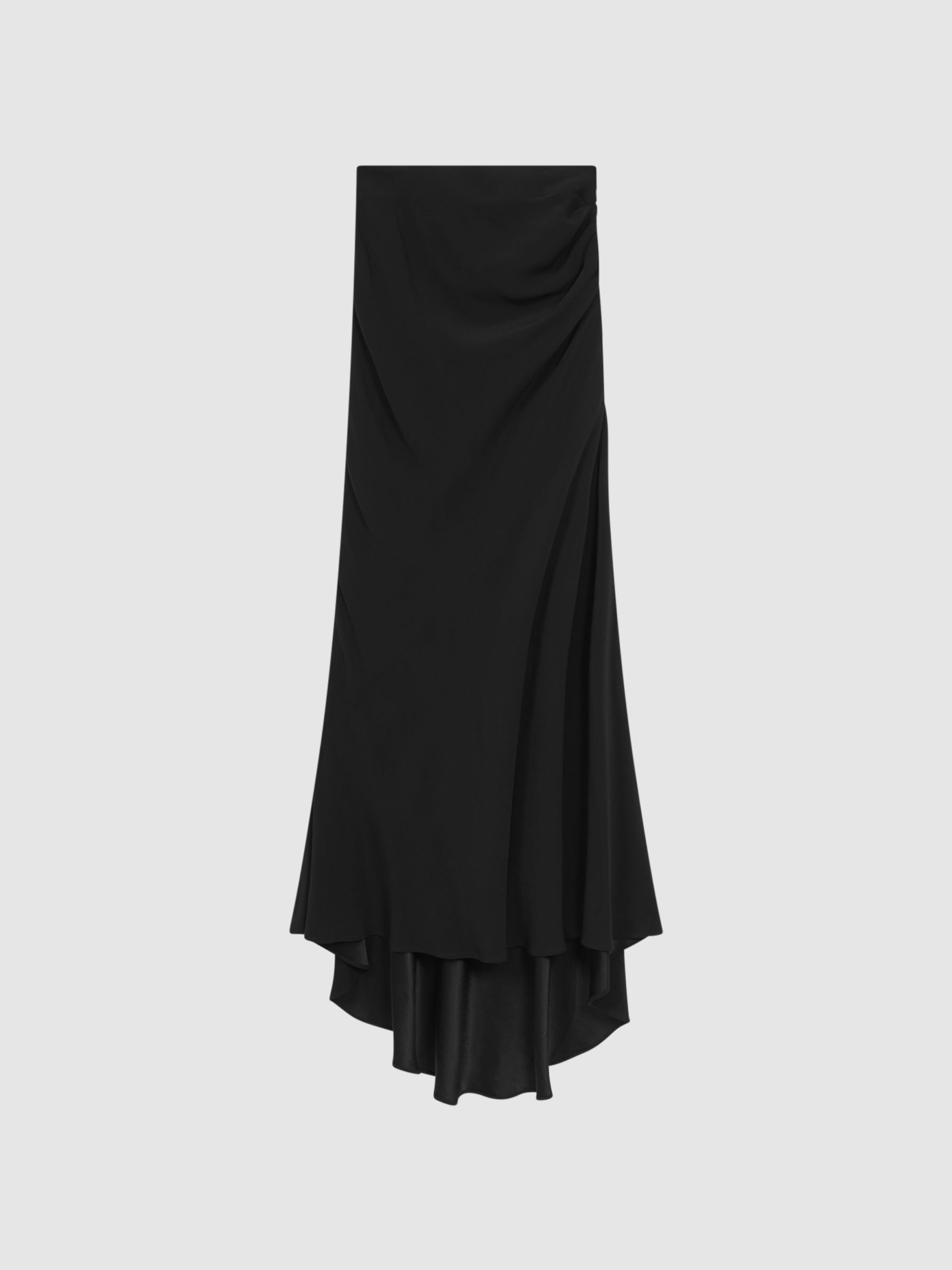High Rise Fitted Maxi Skirt in Black - Image 2 of 4