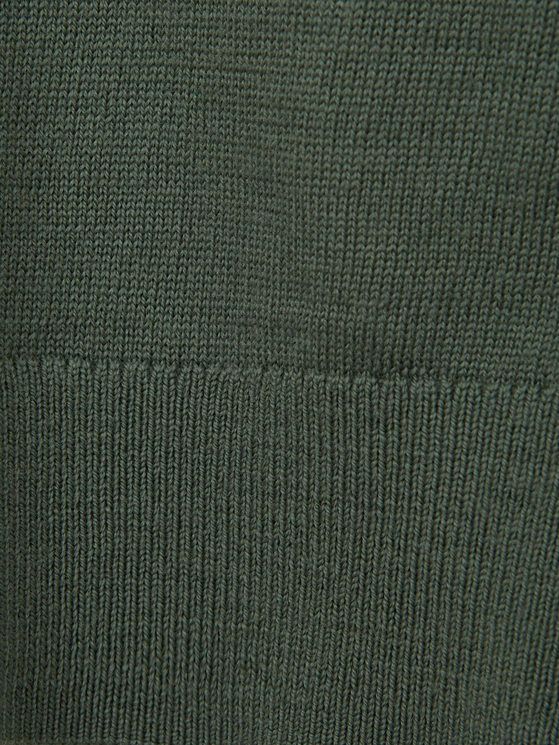 Junior Merino Wool Zip-Neck Jumper in Rosemary - Image 6 of 6