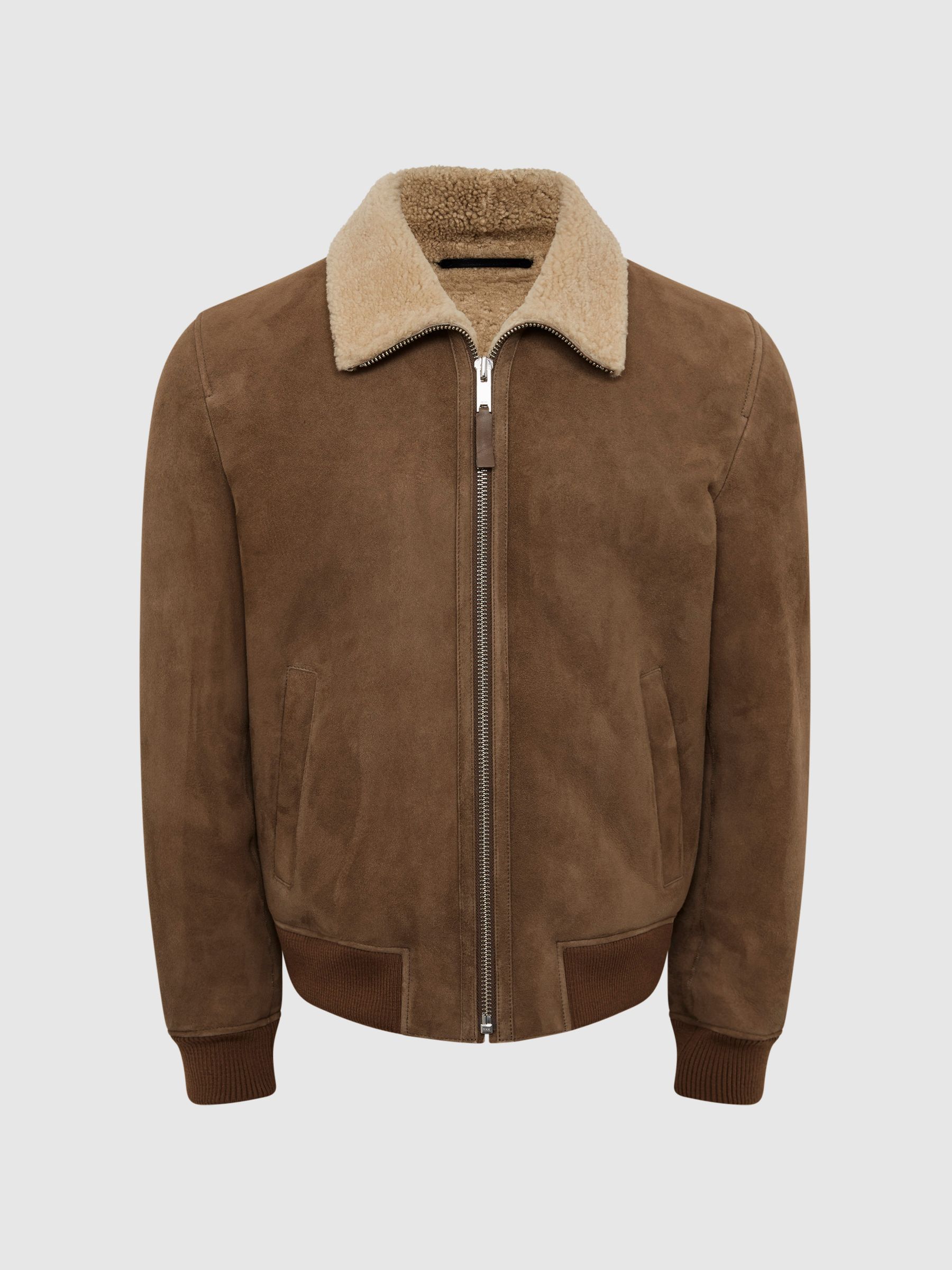 Shearling Jacket in Mocha - Image 2 of 6