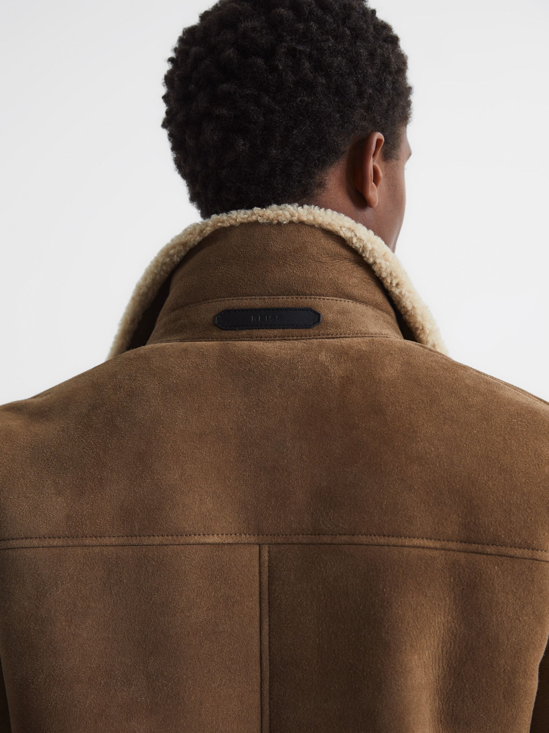 Shearling Jacket in Mocha - Image 6 of 6