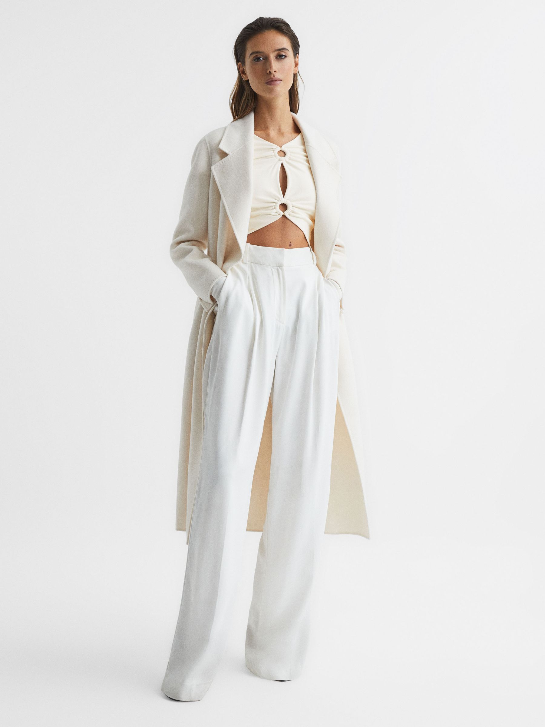 Ring Front Crop Top in Cream - Image 6 of 6