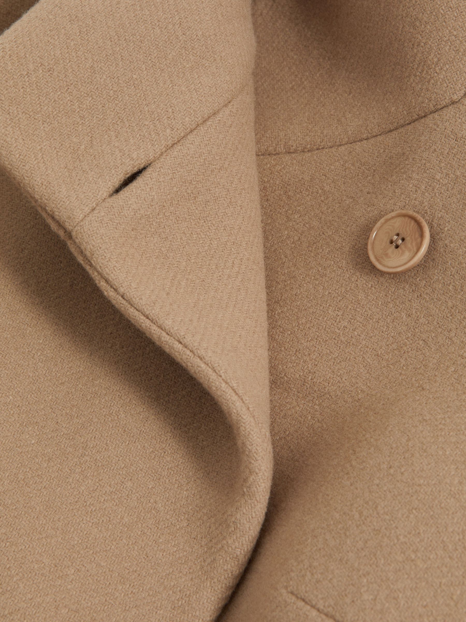 Wool Blend Mid-Length Coat in Camel - Image 7 of 7