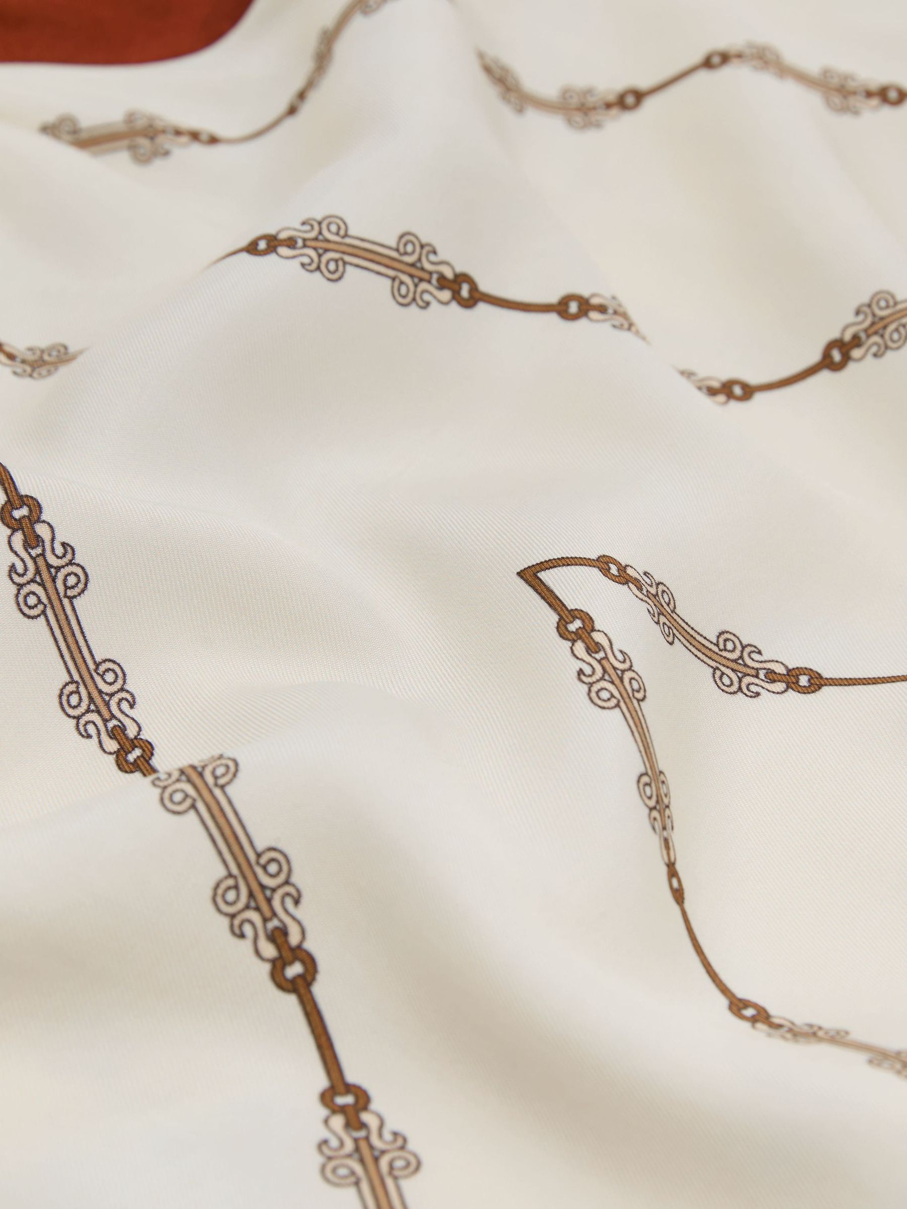 Chain-Print Halterneck Top in Ivory - Image 6 of 6