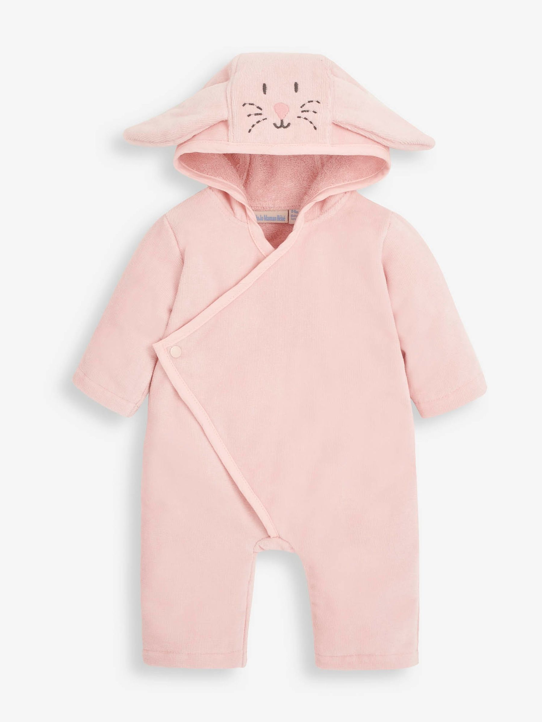 Pink Bunny Towelling Wrap All-In-One - Image 2 of 3