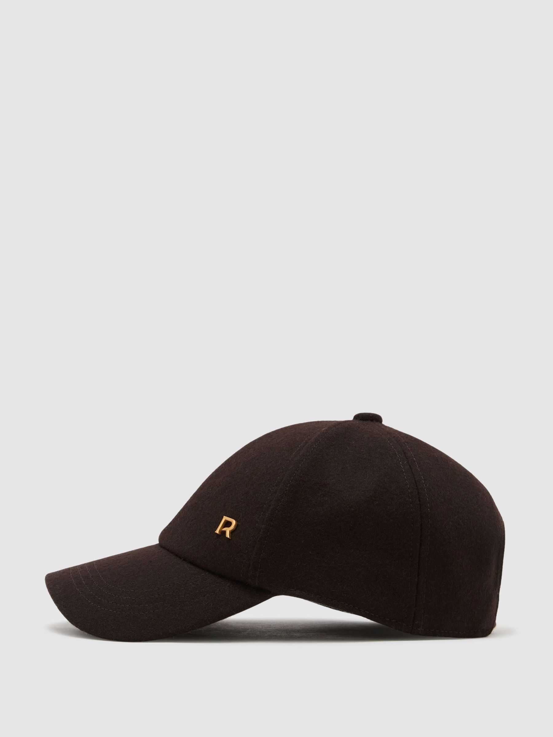 Wool-Blend Flannel Baseball Cap in Chocolate - Bild 3 von 5