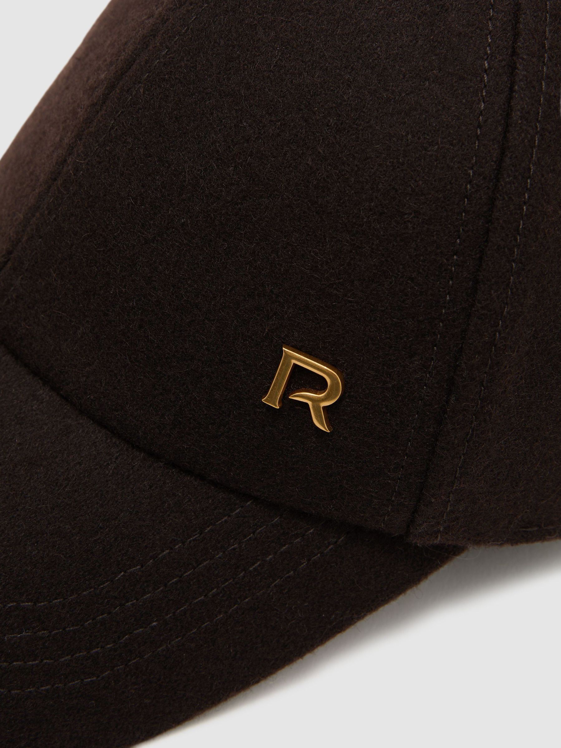 Wool-Blend Flannel Baseball Cap in Chocolate - Bild 4 von 5
