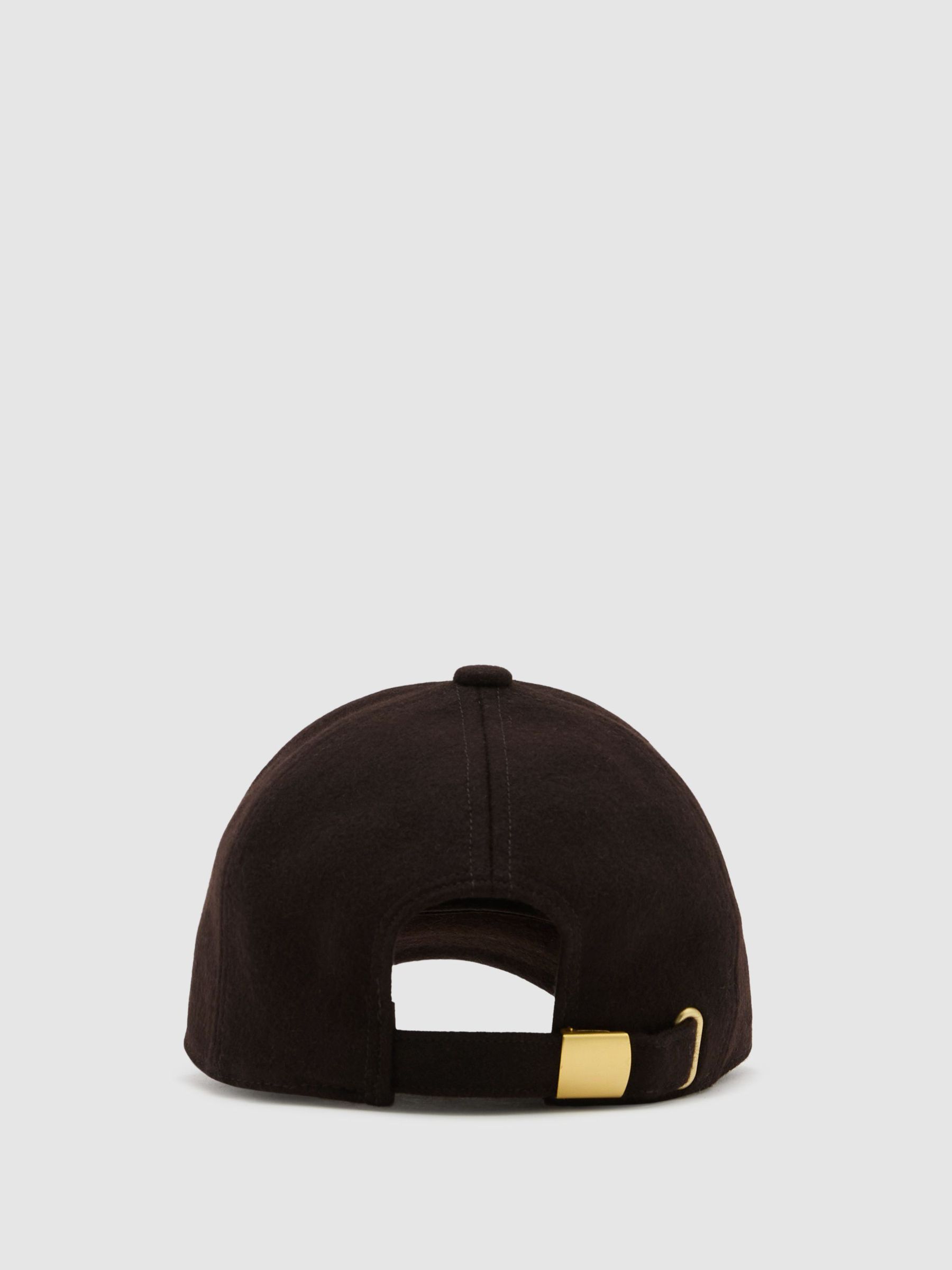 Wool-Blend Flannel Baseball Cap in Chocolate - Bild 5 von 5