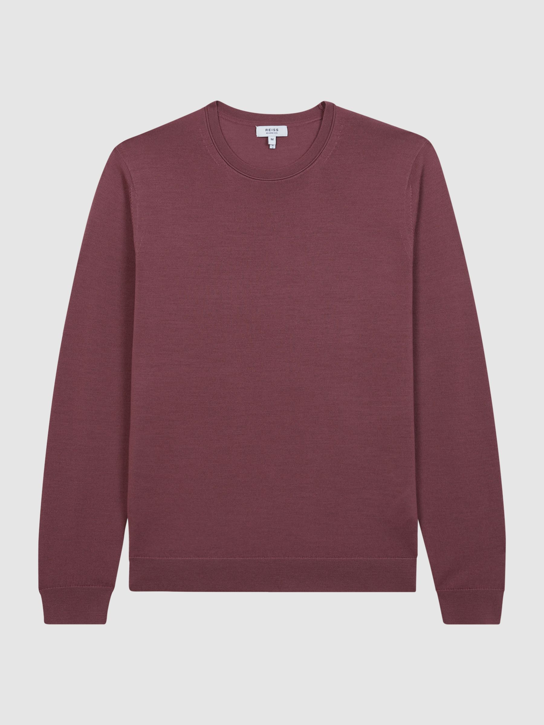 Merino Wool Jumper in Berry - Image 2 of 6