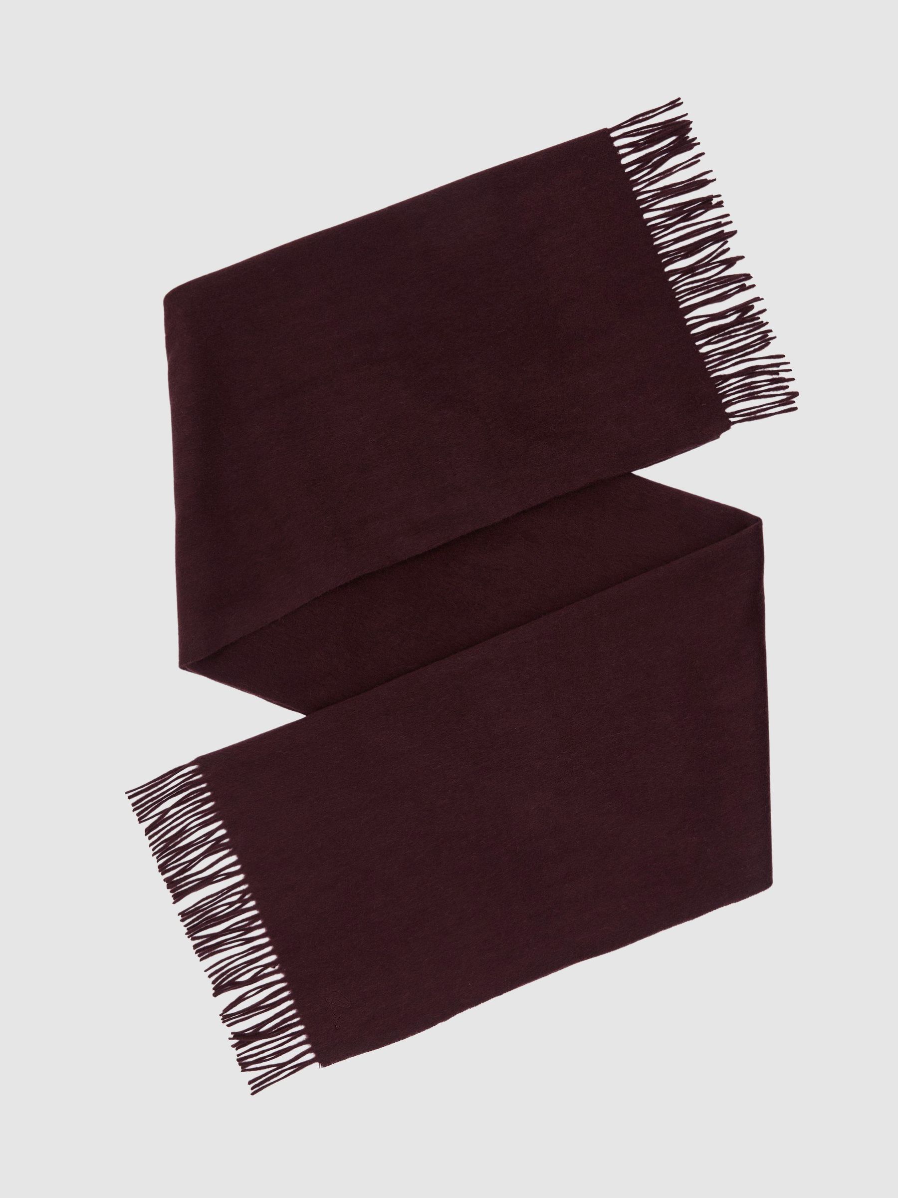 Wool and Cashmere Scarf in Grape - Image 2 of 5