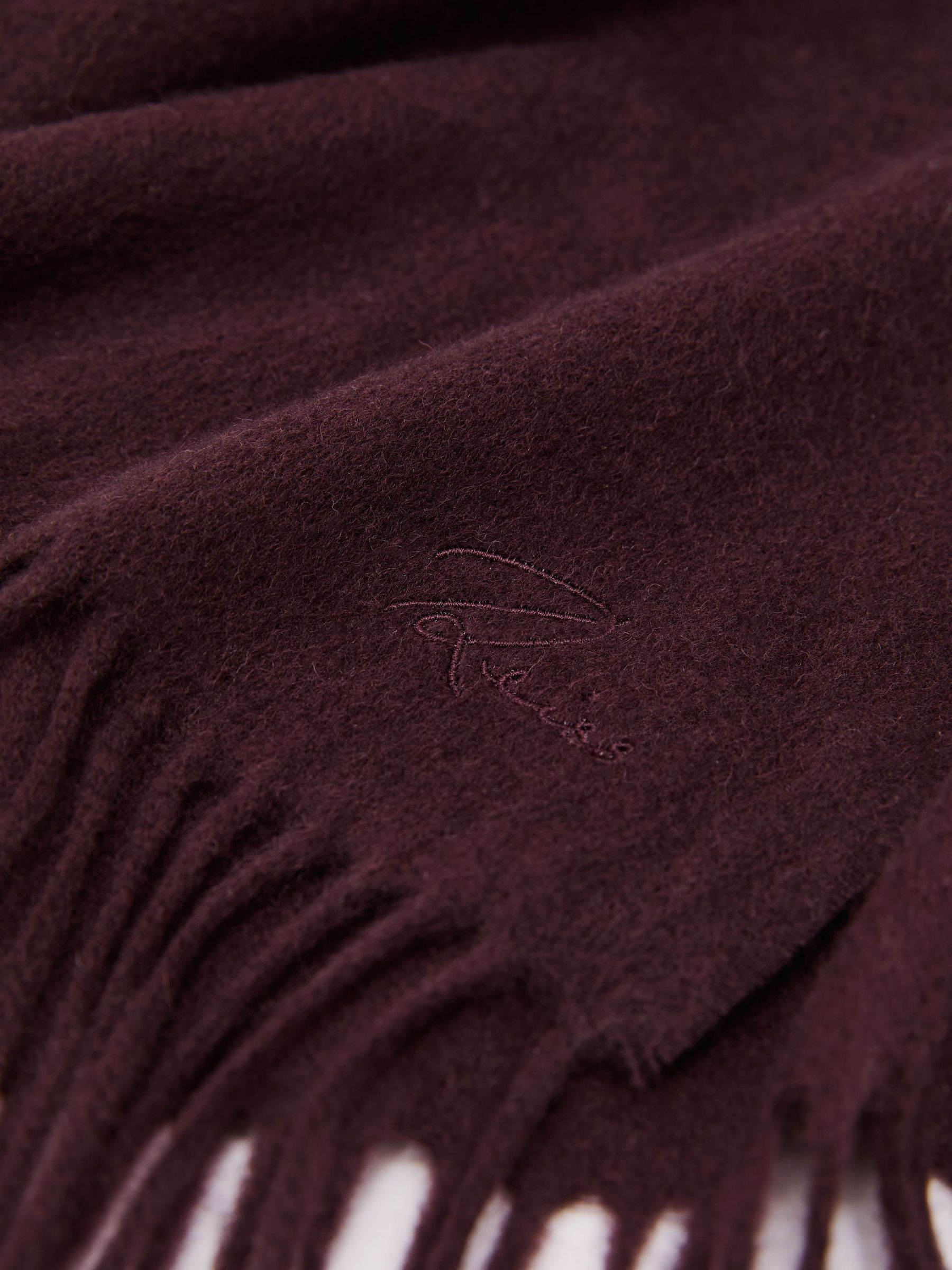Wool and Cashmere Scarf in Grape - Image 4 of 5