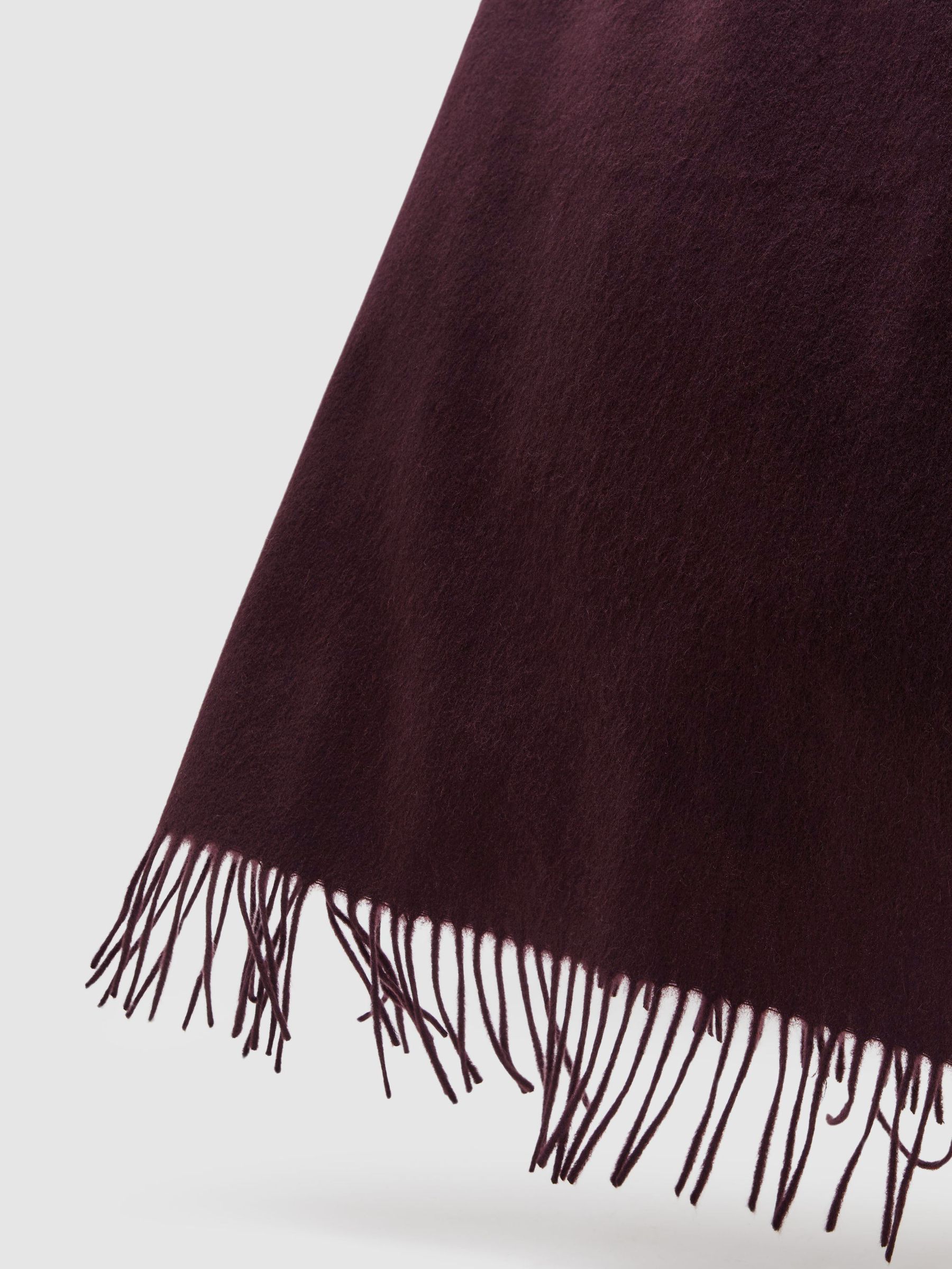 Wool and Cashmere Scarf in Grape - Image 5 of 5