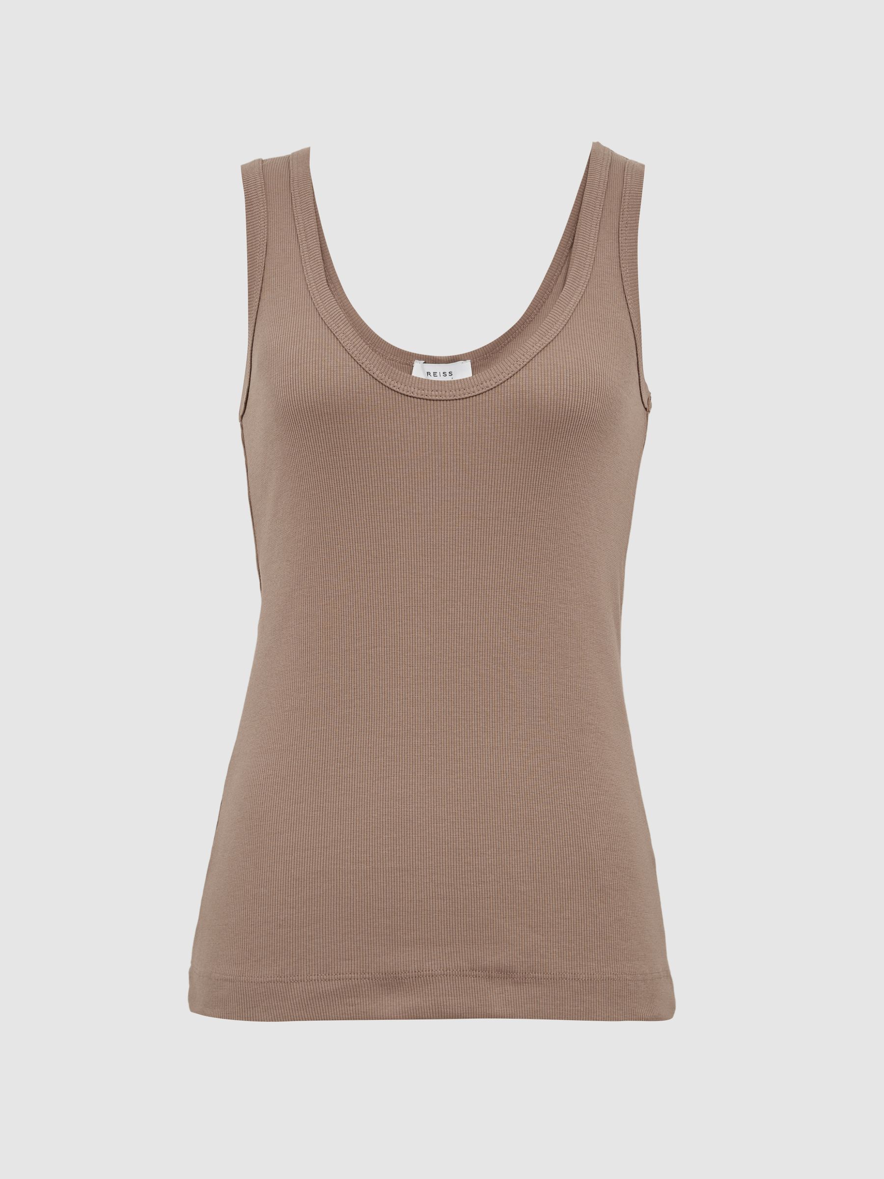 Violet Mocha Scoop Neck Jersey Vest Top - Image 2 of 7