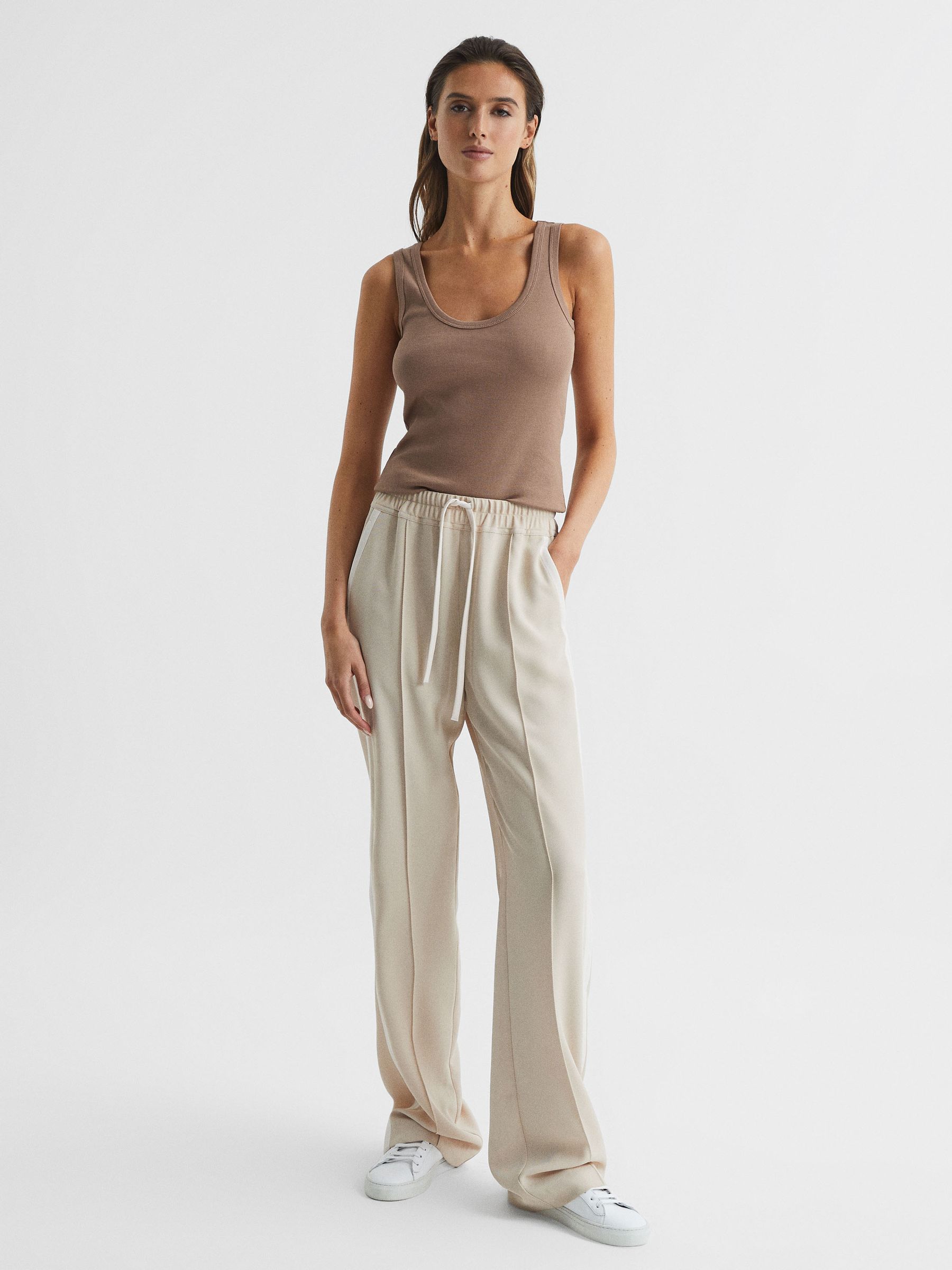 Violet Mocha Scoop Neck Jersey Vest Top - Image 3 of 7