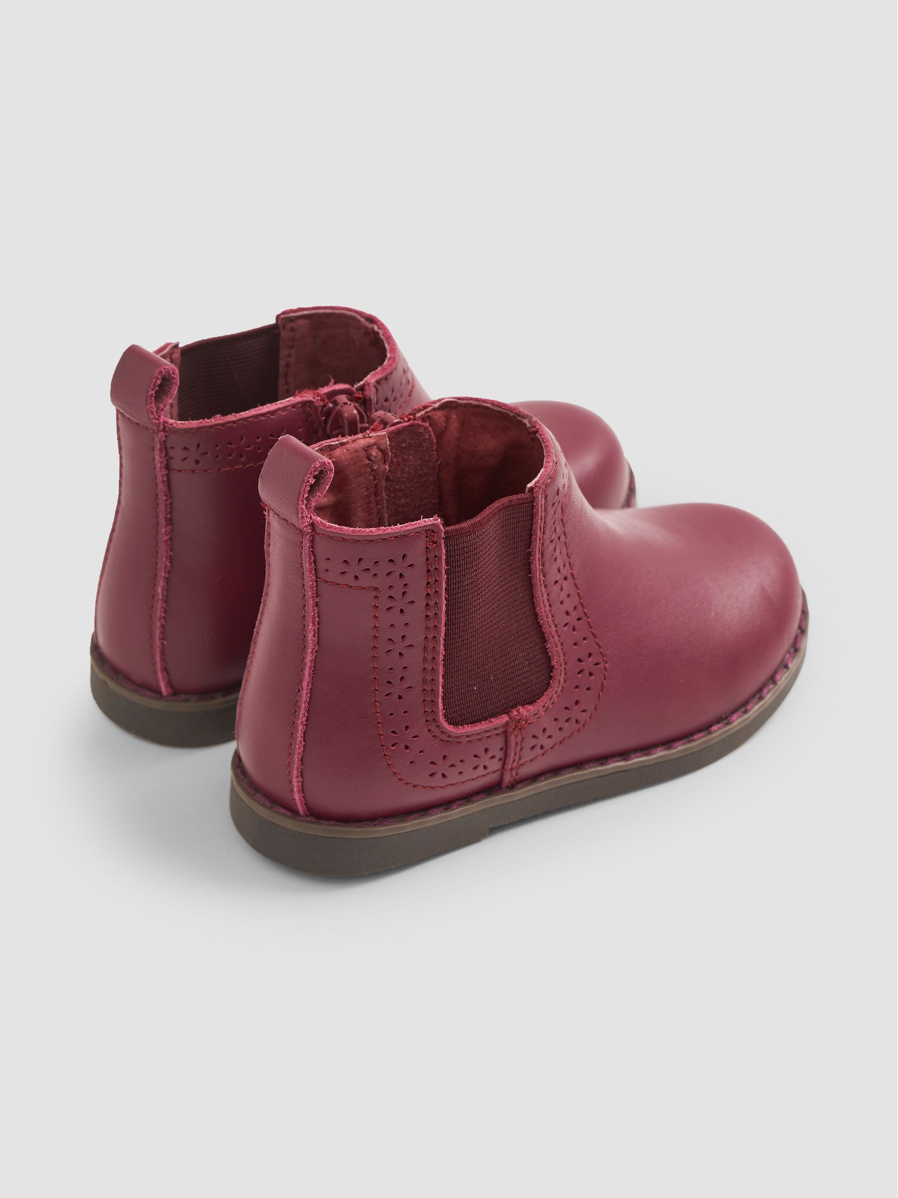 Berry Pretty Leather Chelsea Boots - Image 3 of 5
