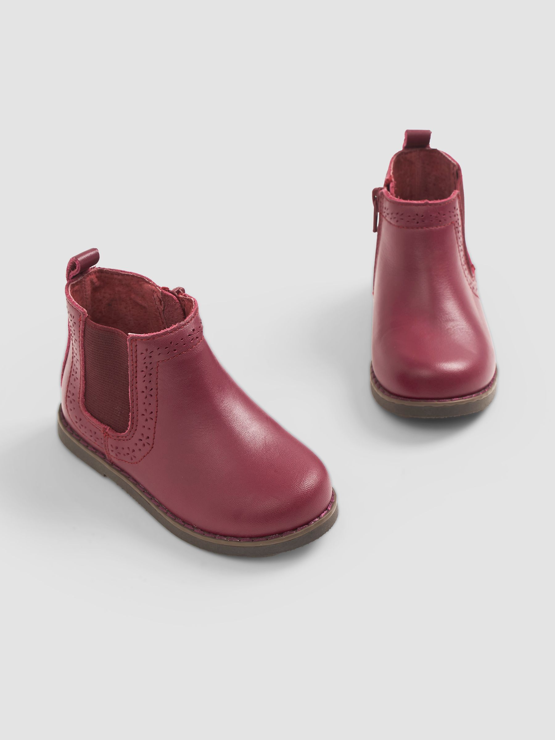 Berry Pretty Leather Chelsea Boots - Image 5 of 5